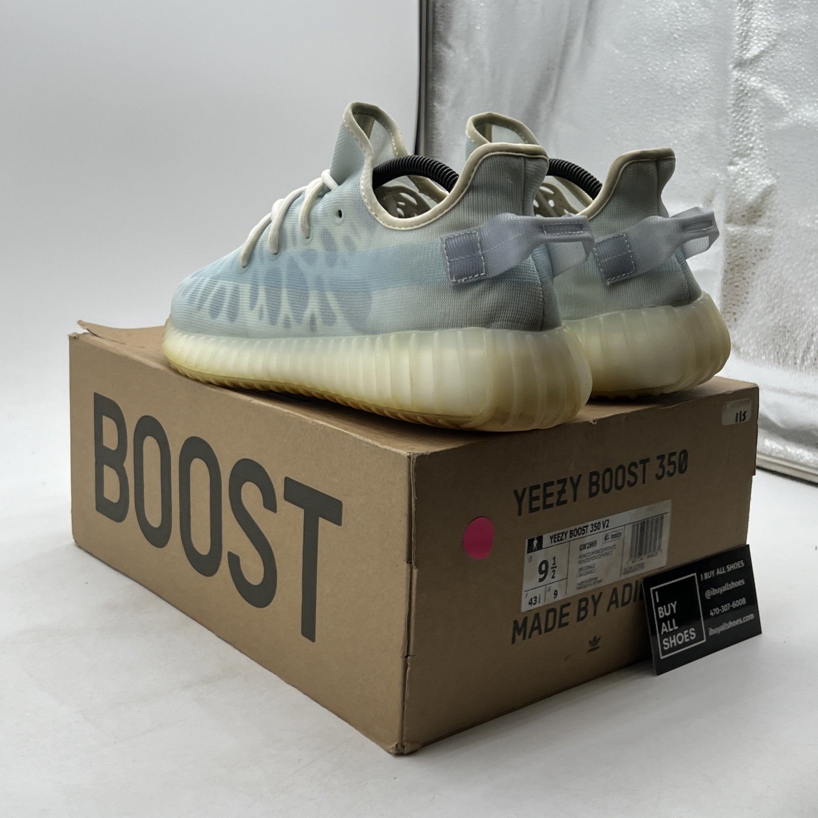 Size 9.5 - adidas Yeezy Boost 350 V2 Mono Ice (GW2869)