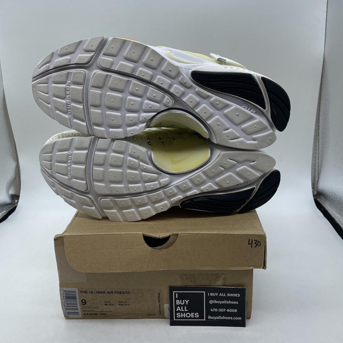 Size 9 - Nike Air Presto x Off-White White 2018 (AA3830-100)