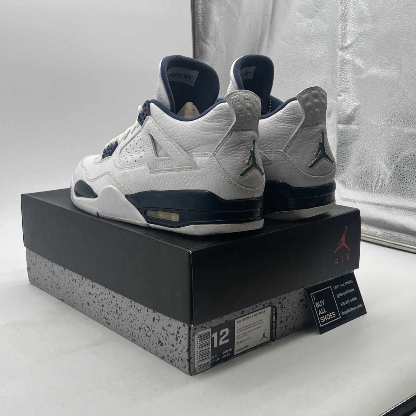 Size 12 - Air Jordan 4 Retro LS Columbia (314254-107)