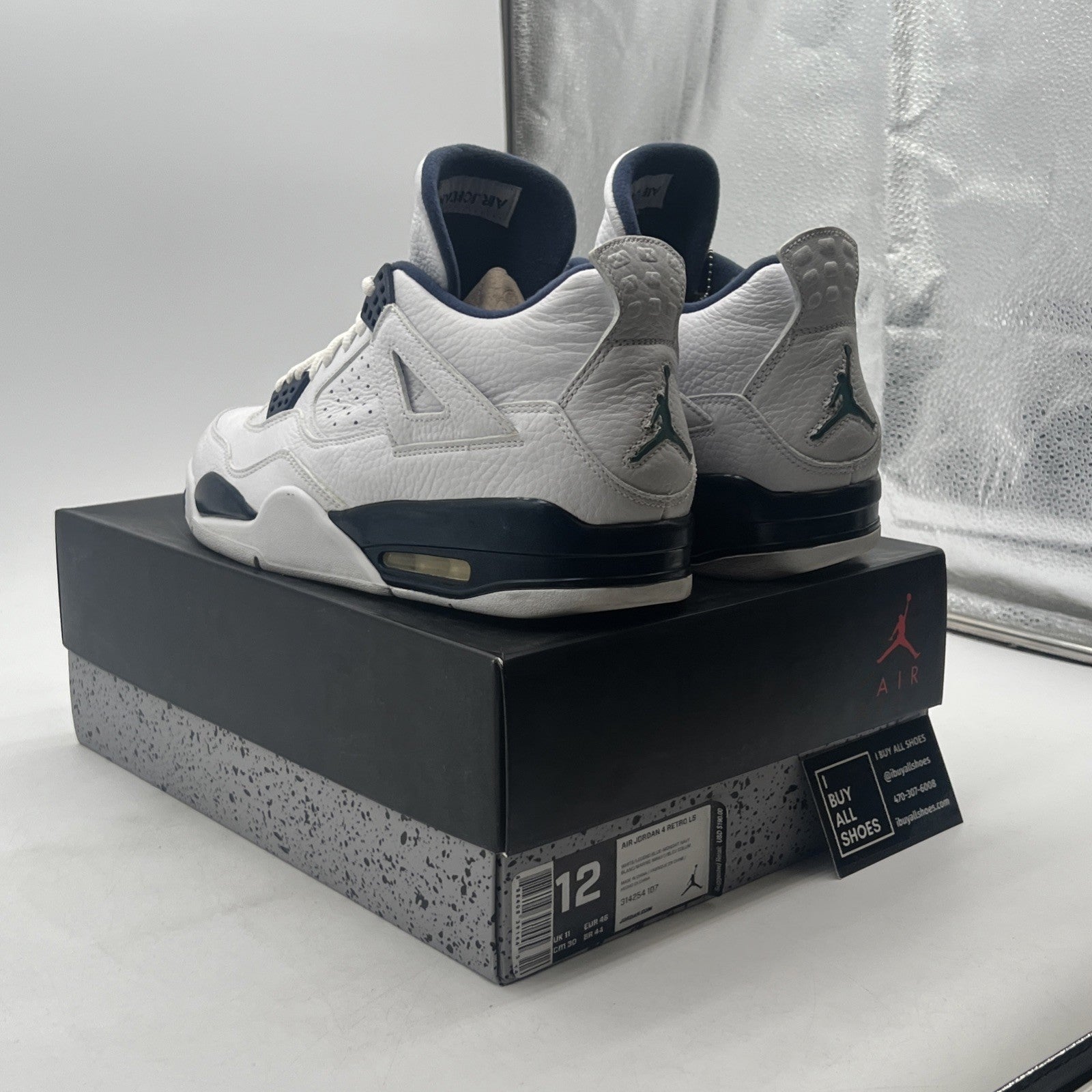 Size 12 - Air Jordan 4 Retro LS Columbia (314254-107)