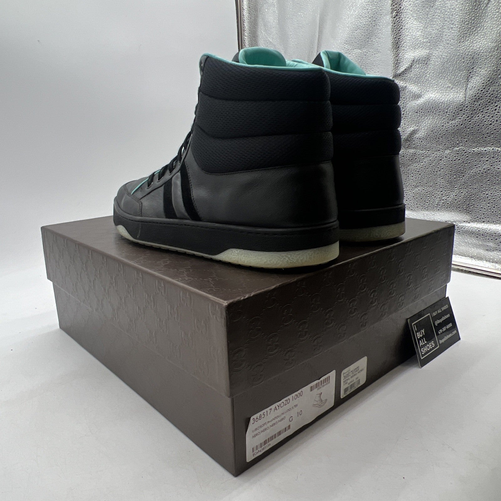 Size 10G - Gucci High-Top Leather (368517-AYOZ0-1000)