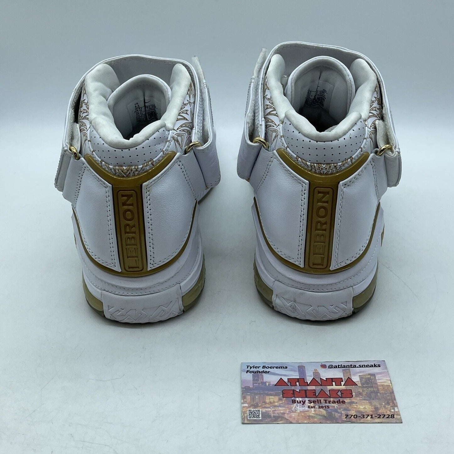 Size 9.5 - Nike Zoom Lebron 2 Retro 2022 Maccabi Gold White Leather (DJ4892-100)