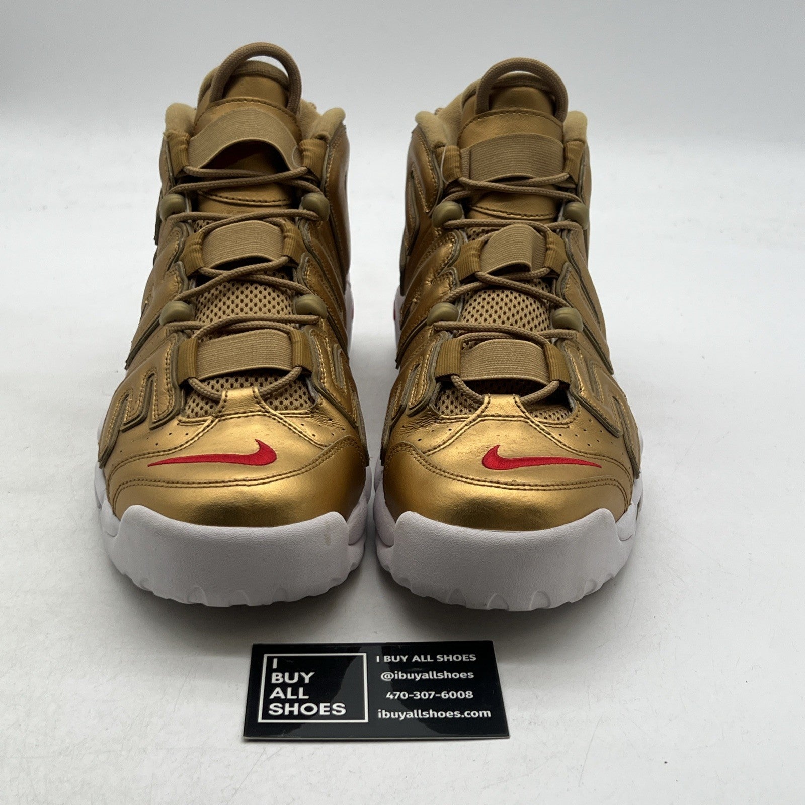 Size 11.5 - Nike Air More Uptempo x Supreme Suptempo Gold (902290-700) Sample