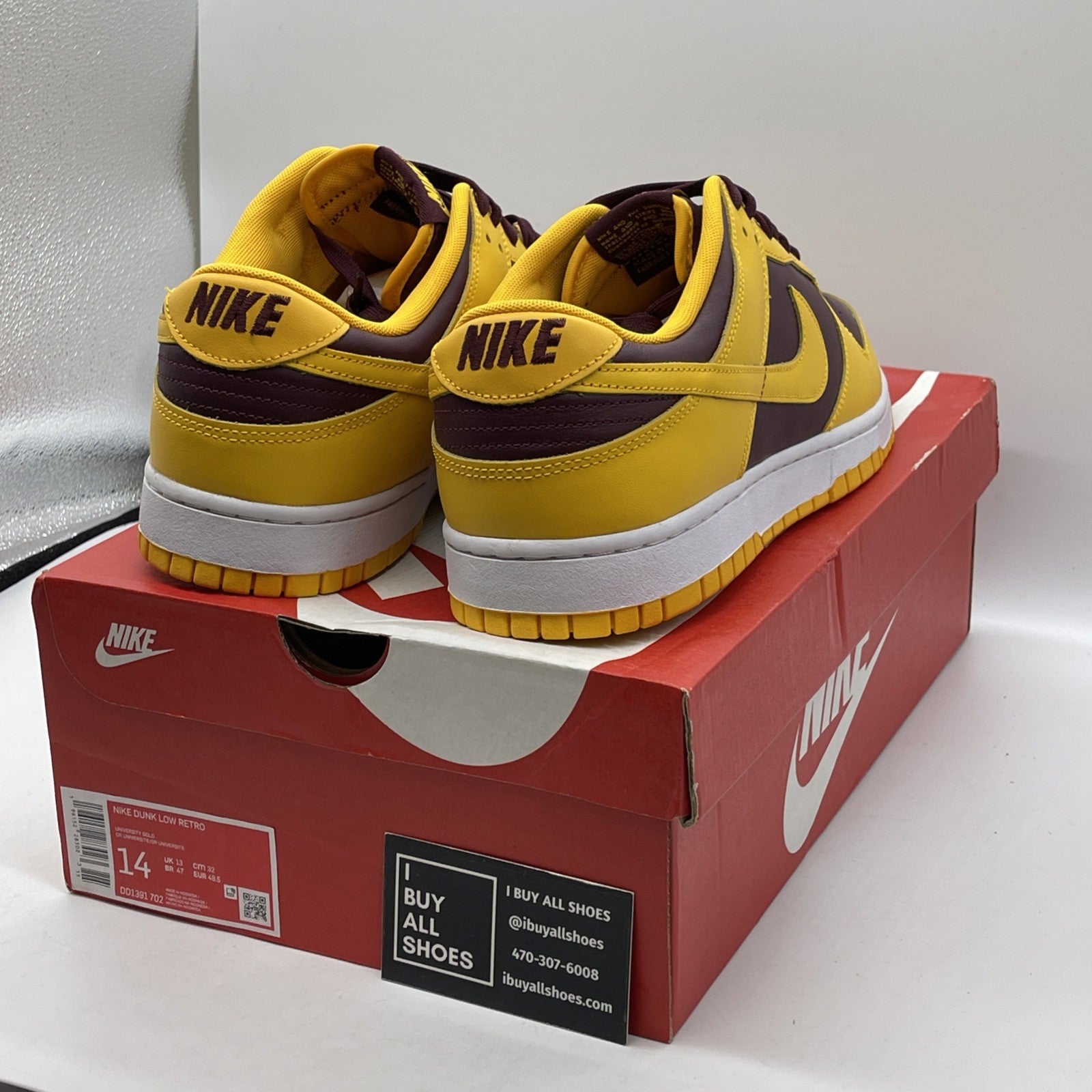 Size 14 - Nike Dunk Low Retro Arizona State Sun Devils Yellow (DD1391-702)