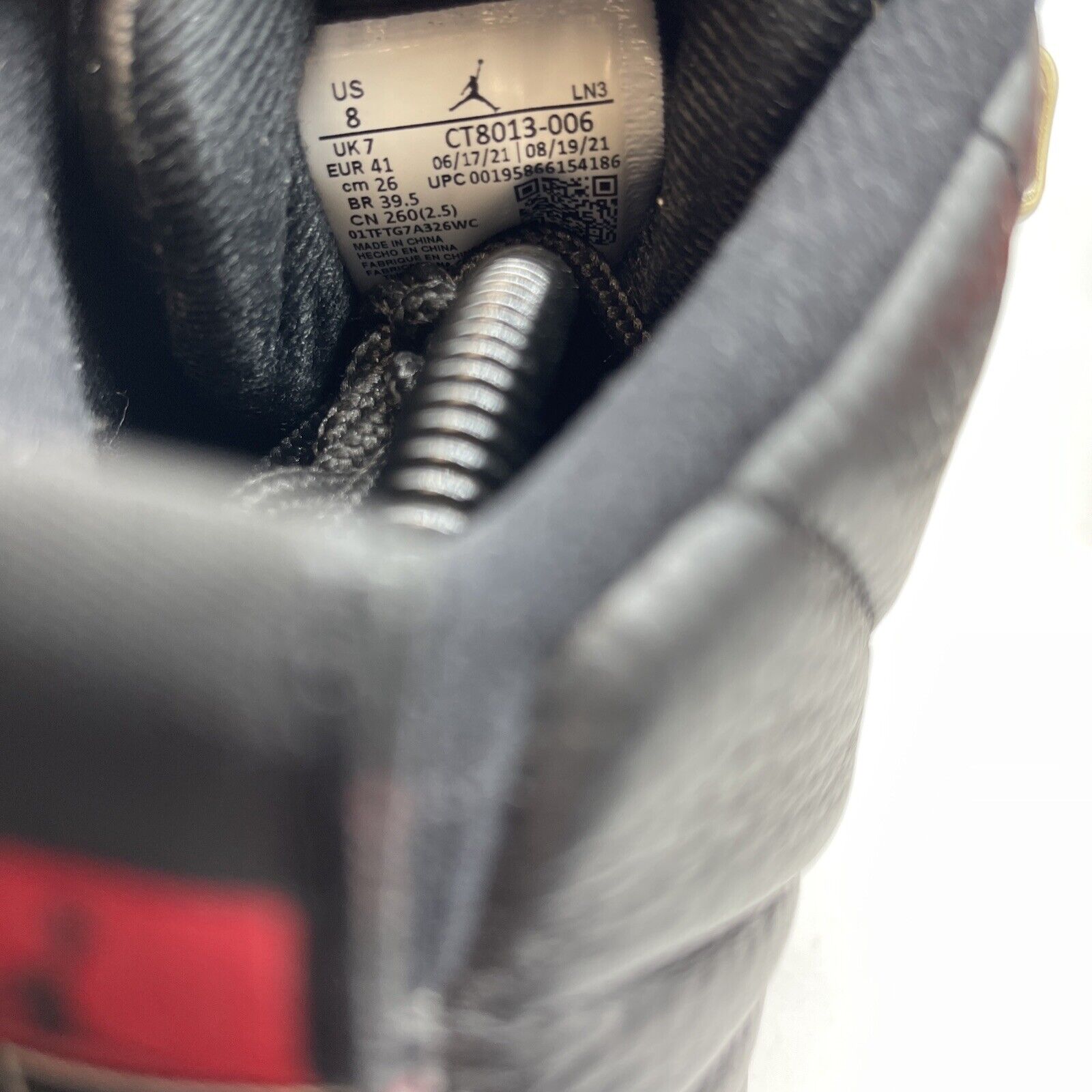 Size 8 - Jordan 12 Retro Mid Playoff Black Red White Silver Leather (CT8013-006)