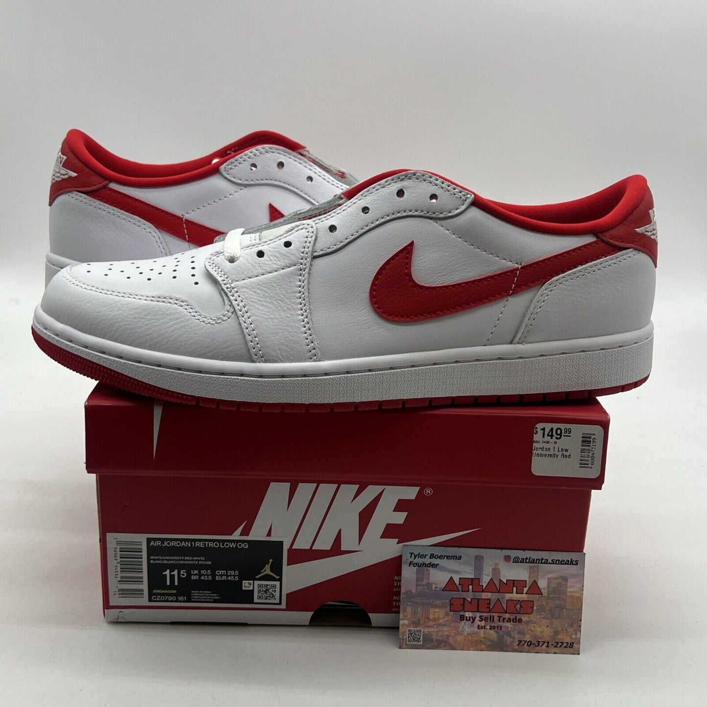 Size 11.5 - Air Jordan 1 Retro OG Low University Red (CZ0790-161)