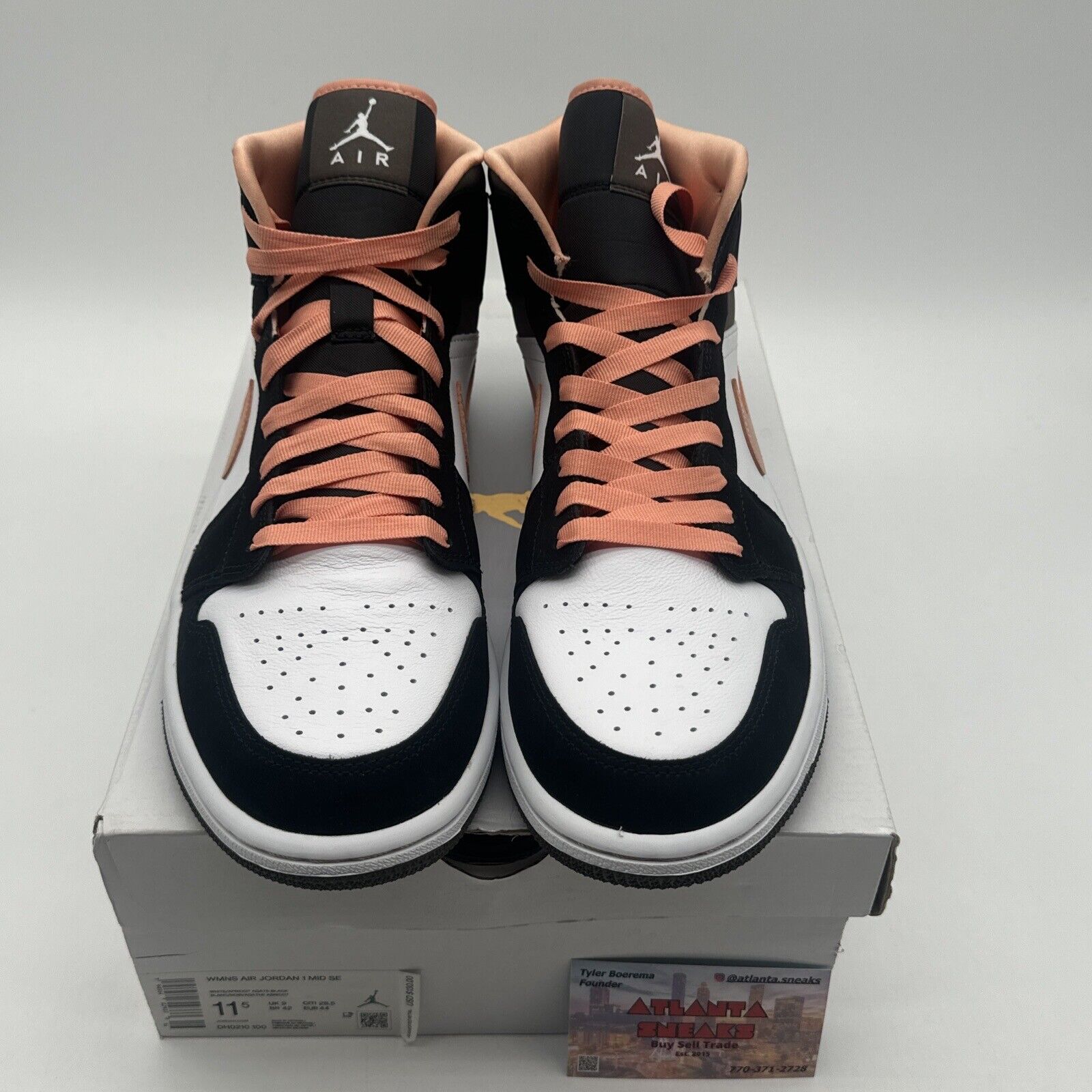 Size 11.5 - Jordan 1 Mid Black/Brown/Peach Mocha Suede Leather NEW black OG All