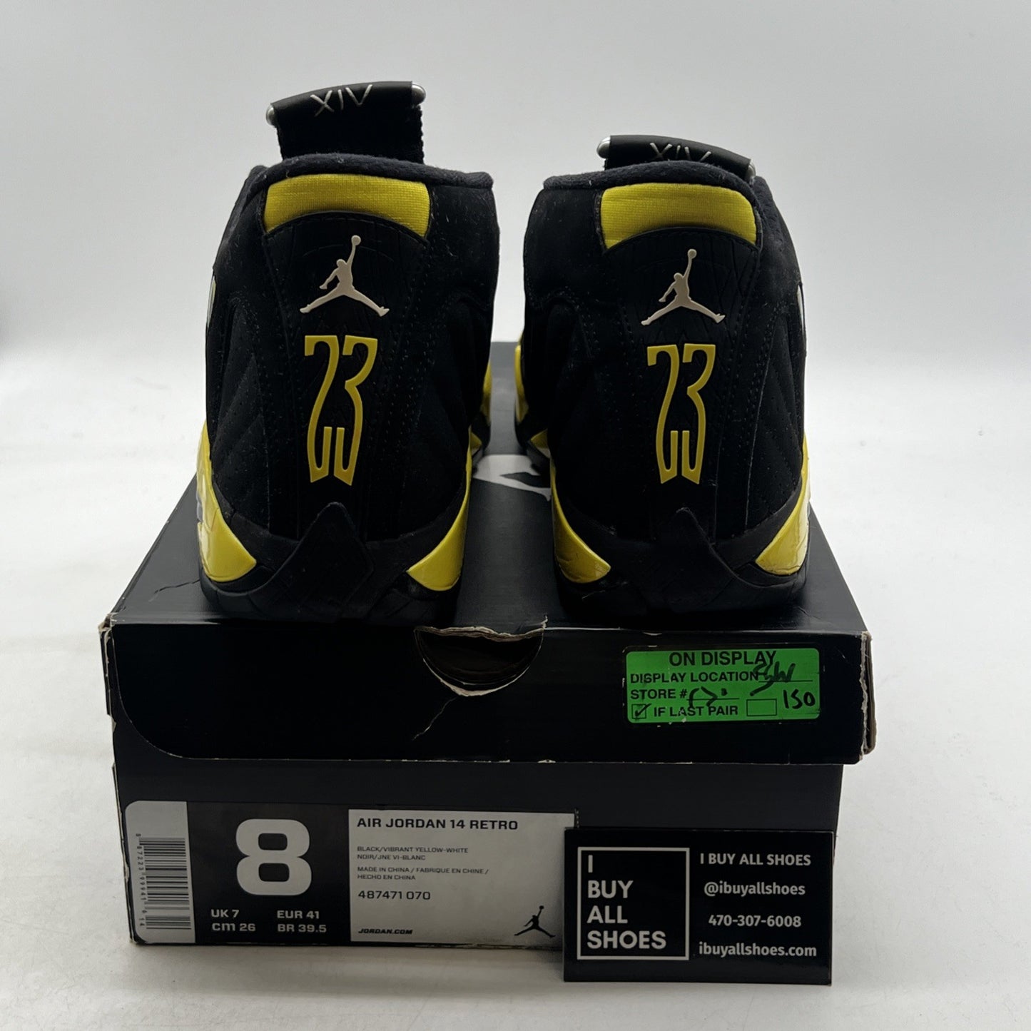Size 8 - Air Jordan 14 Retro Thunder (487471-070)