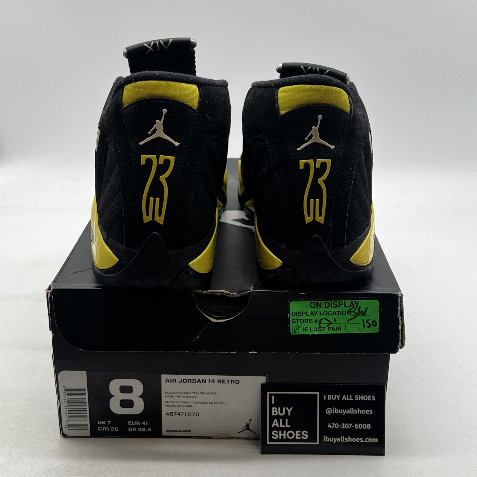 Size 8 - Air Jordan 14 Retro Thunder (487471-070)