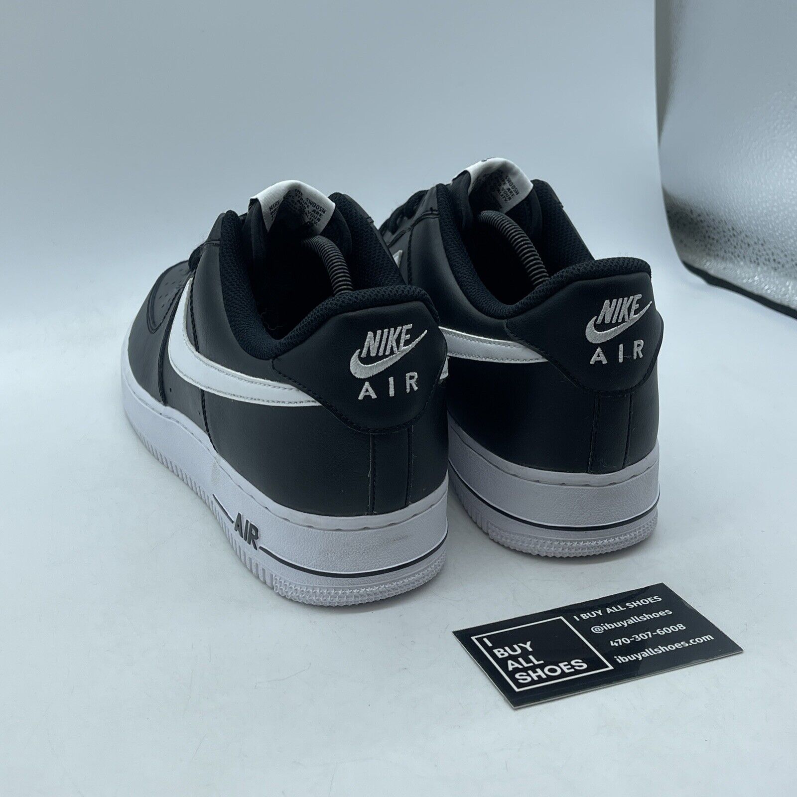 Size 11.5 - Nike Air Force 1 '07 AN20 Black White Suede Leather (CJ0952-001)