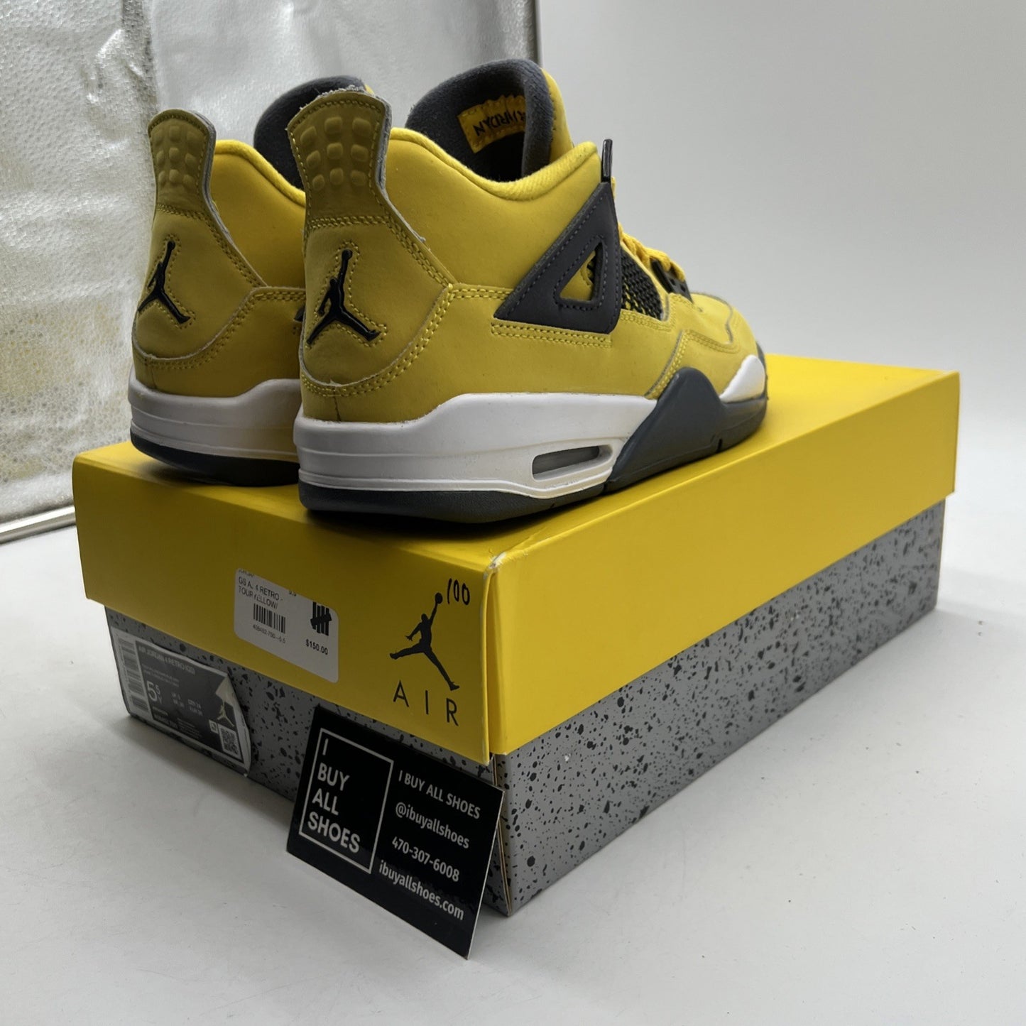Size 5.5 - Air Jordan 4 Retro GS Tour Yellow 2021 - (408452-700)