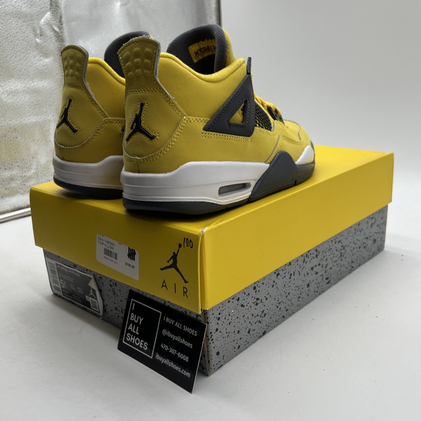 Size 5.5 - Air Jordan 4 Retro GS Tour Yellow 2021 - (408452-700)
