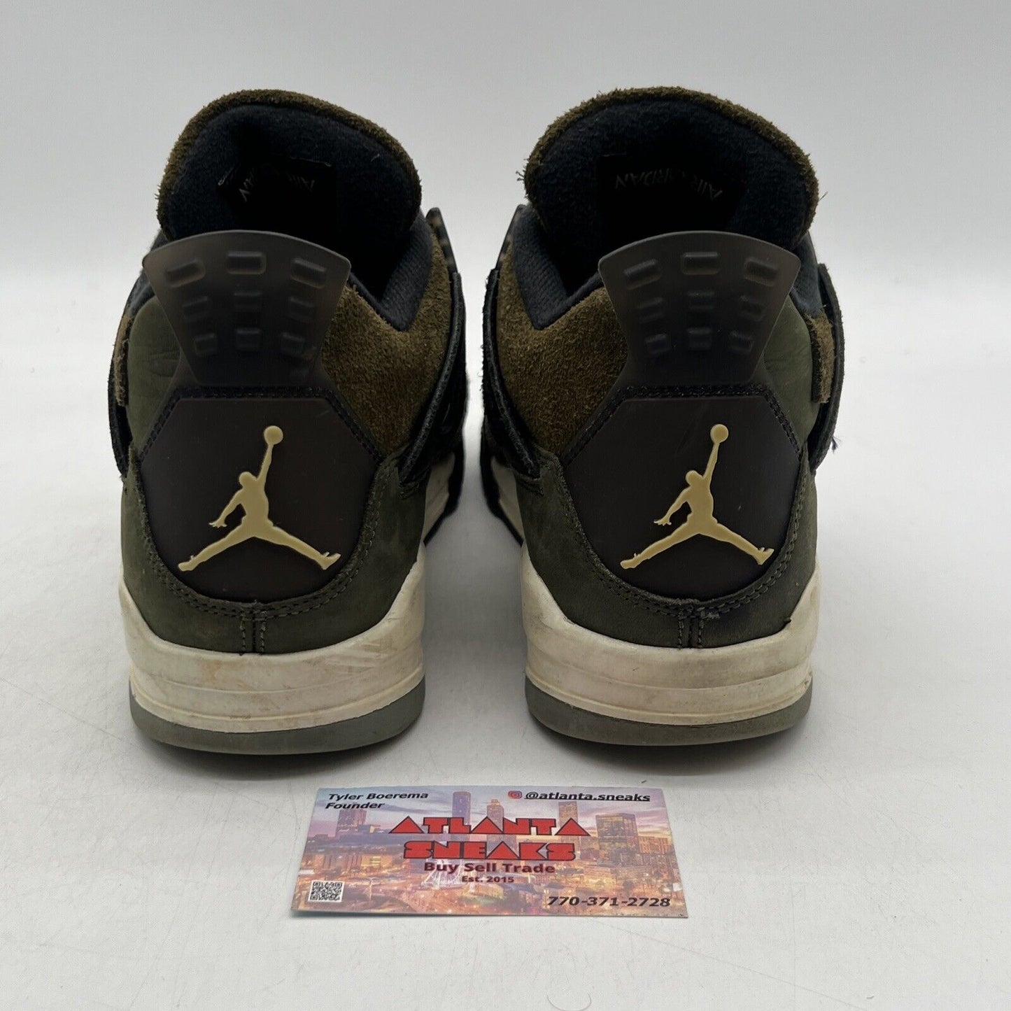 Size 9 - Jordan 4 SE Retro Low Craft - Olive White Suede (FB9927-200)