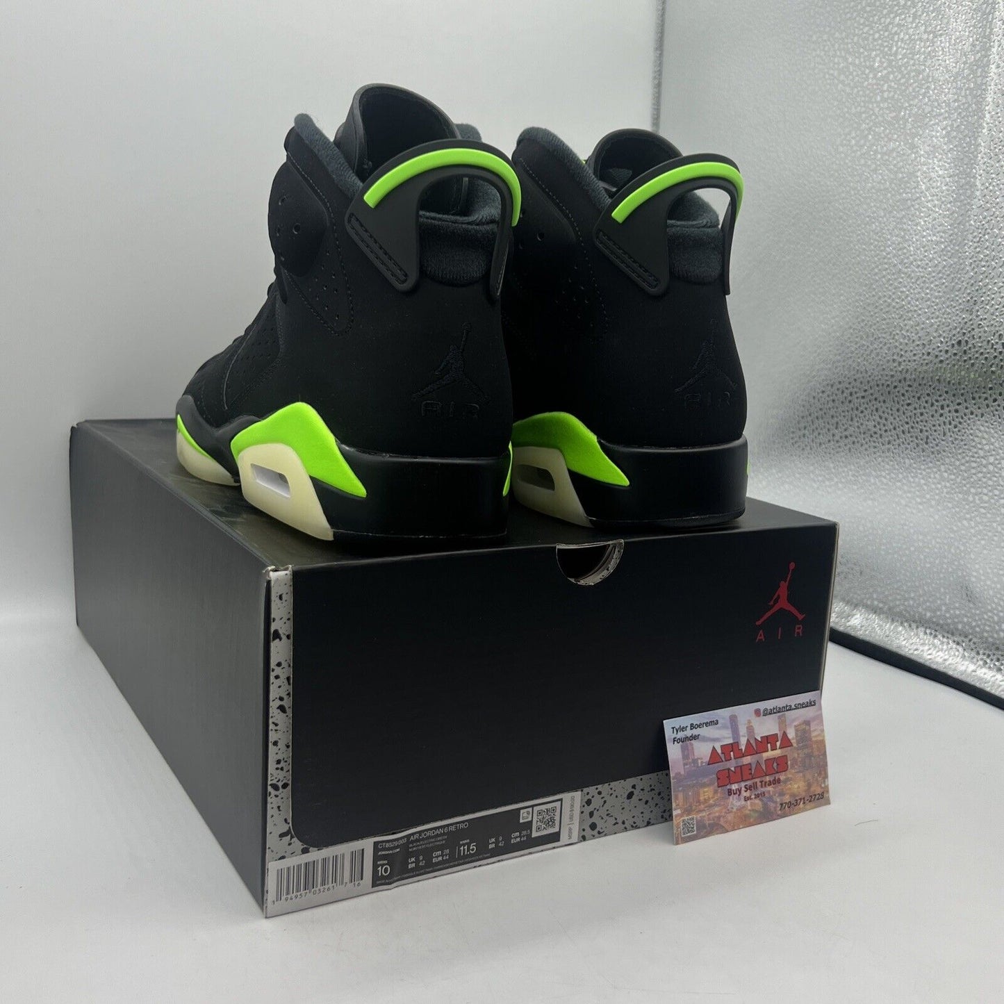 Size 10 - Jordan 6 Retro Electric Green 2021 Brand New Og All