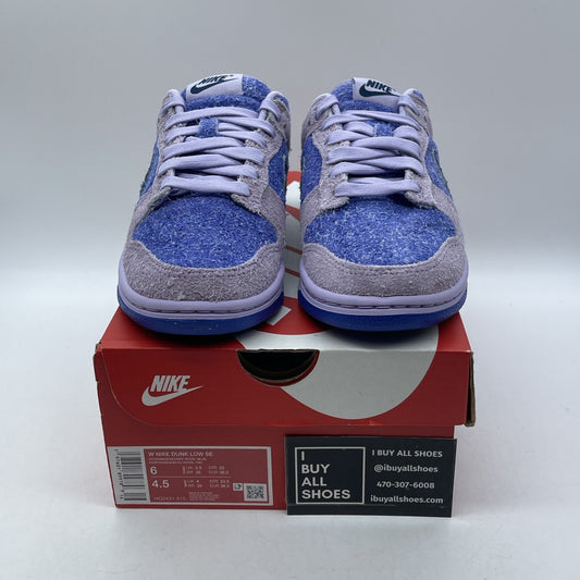 Size 6W - Nike Dunk SE Low Hydrangeas Purple Blue Suede (HQ3431-515)