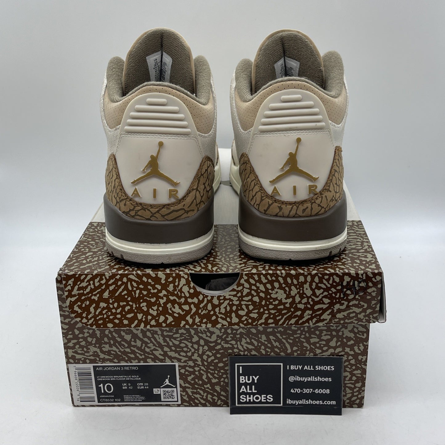 Size 10 - Jordan 3 Retro Low Palomino Brown Suede (CT9542-102)