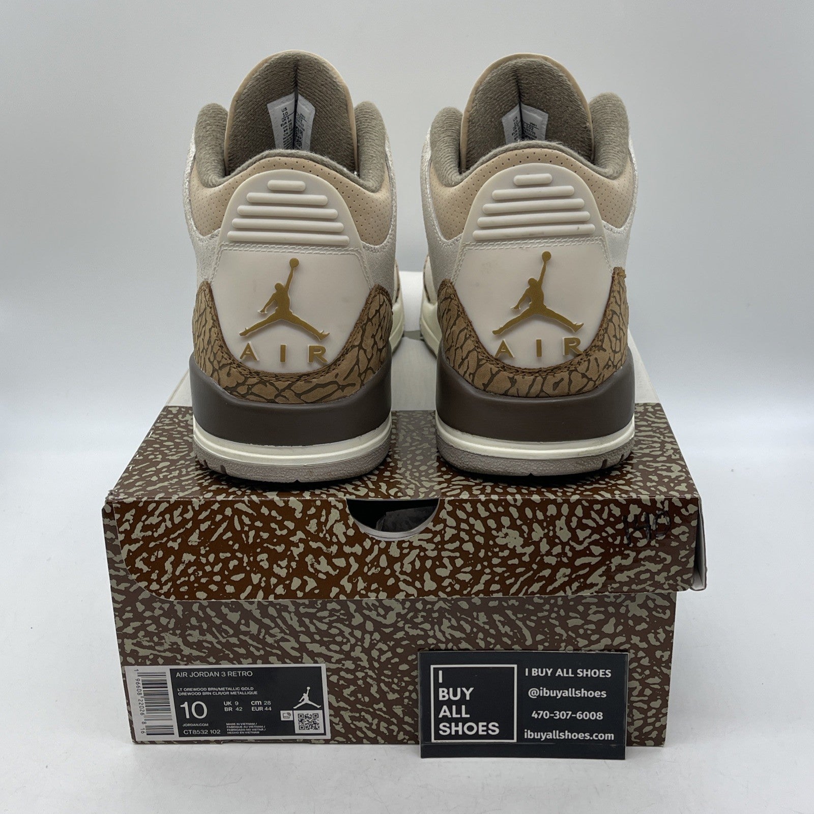 Size 10 - Jordan 3 Retro Low Palomino Brown Suede (CT9542-102)