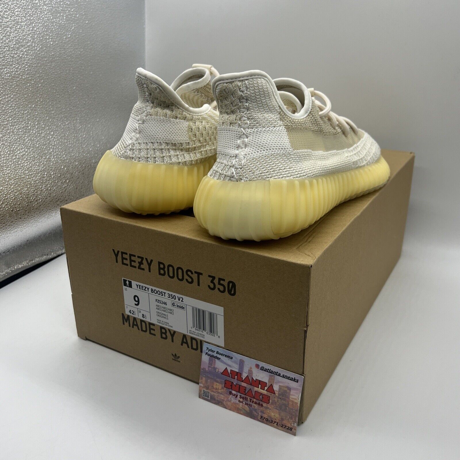 Size 9 - adidas Yeezy Boost 350 V2 Natural Brand New Og All Cream White DS