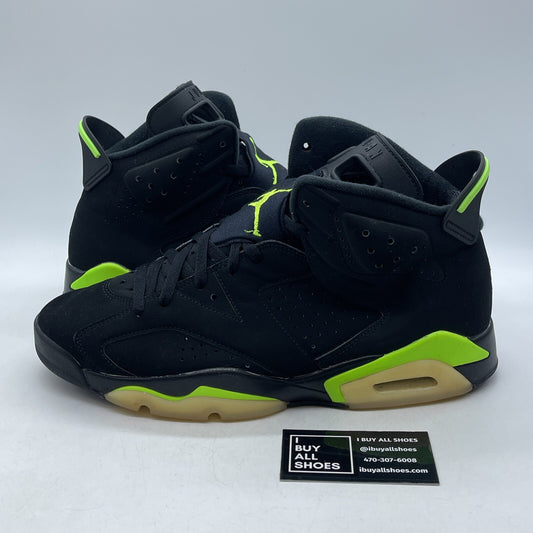 Size 12 - Jordan 6 Retro Electric Green 2021 Black Suede (CT8529-003)