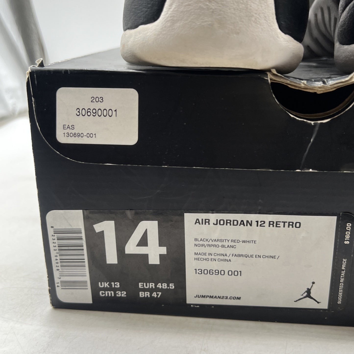 Size 14 - Air Jordan 12 Retro 2012 Playoff (130690-001)