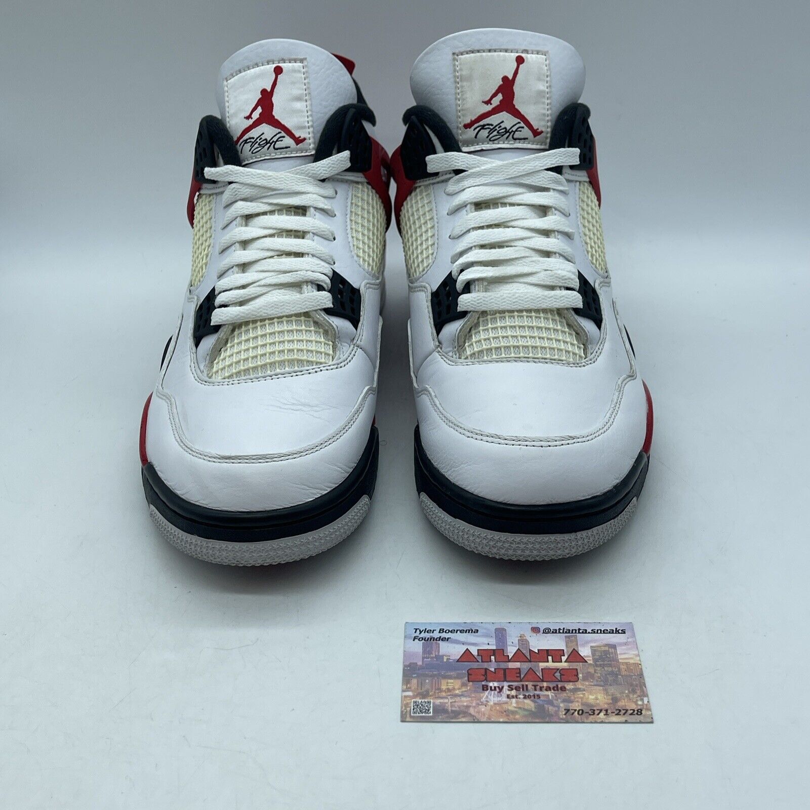 Size 12 - Jordan 4 Retro Mid Red Cement Red Black White Leather (DH6927-161)
