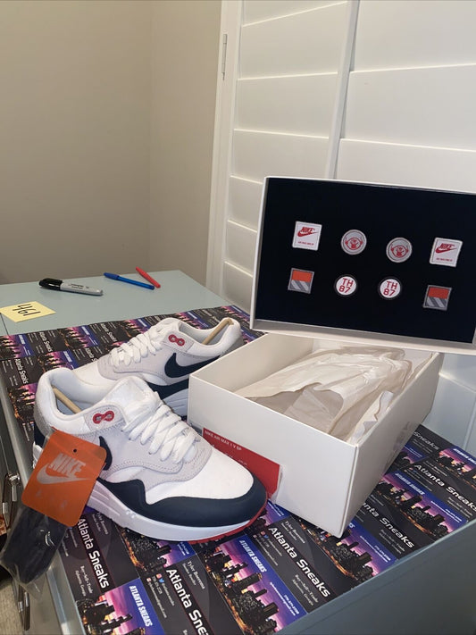 Size 4 - Nike Air Max 1 Patch Paris 704901-146 Brand New Og All