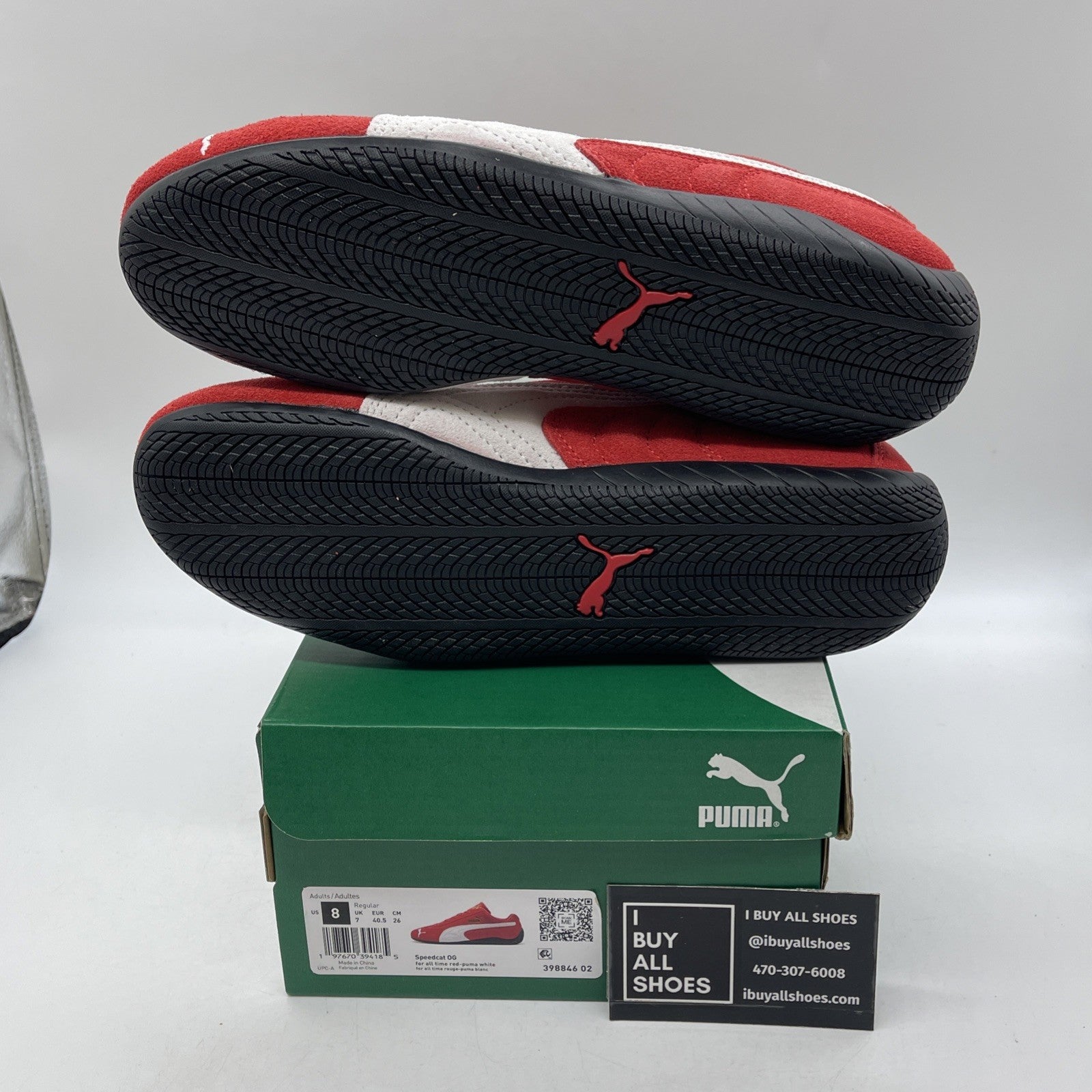 Size 8 - PUMA Speedcat OG Red White Black Suede (398846-02)