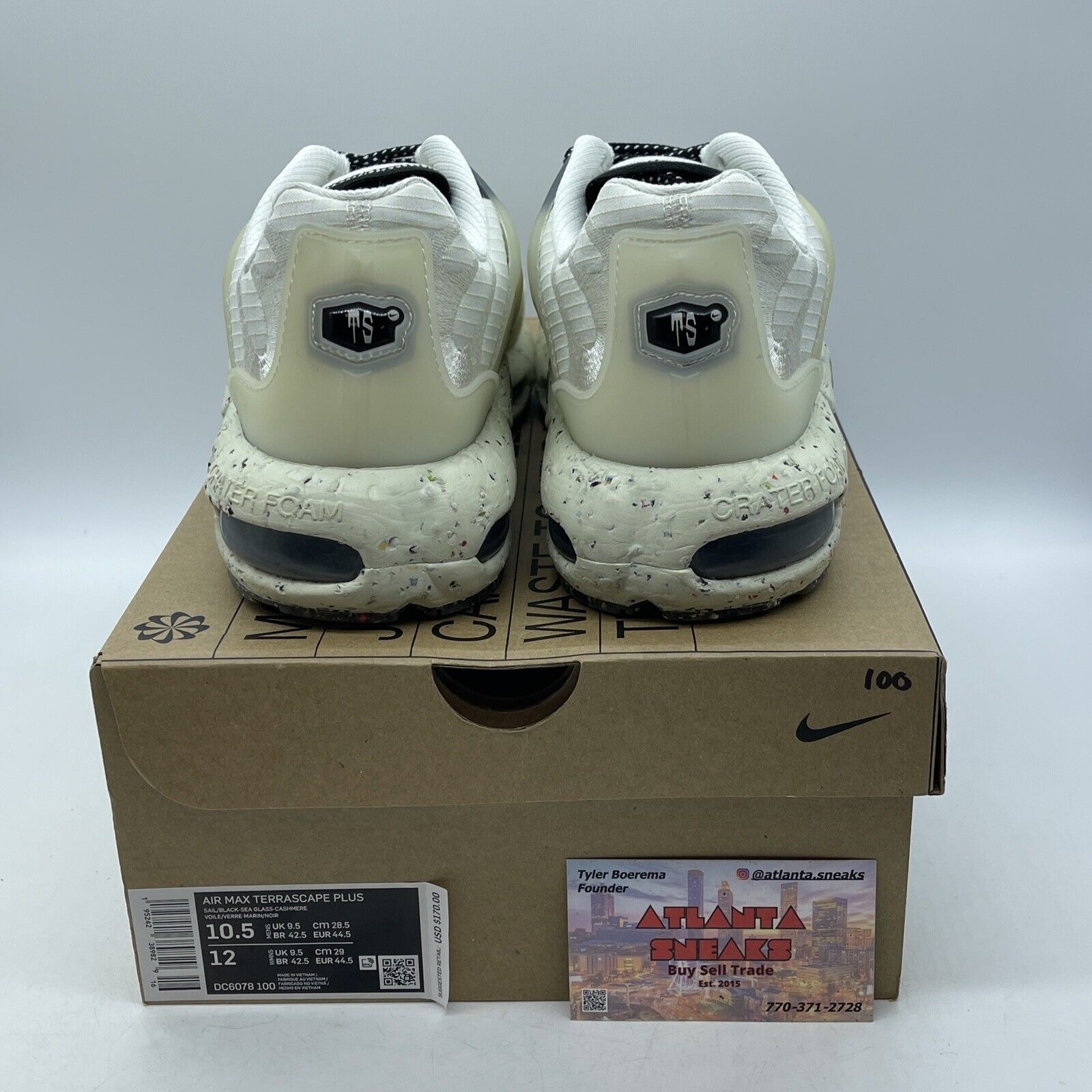 Size 10.5 - Nike Air Max Terrascape Plus Sail Sea Glass White Tan (DC6078-100)