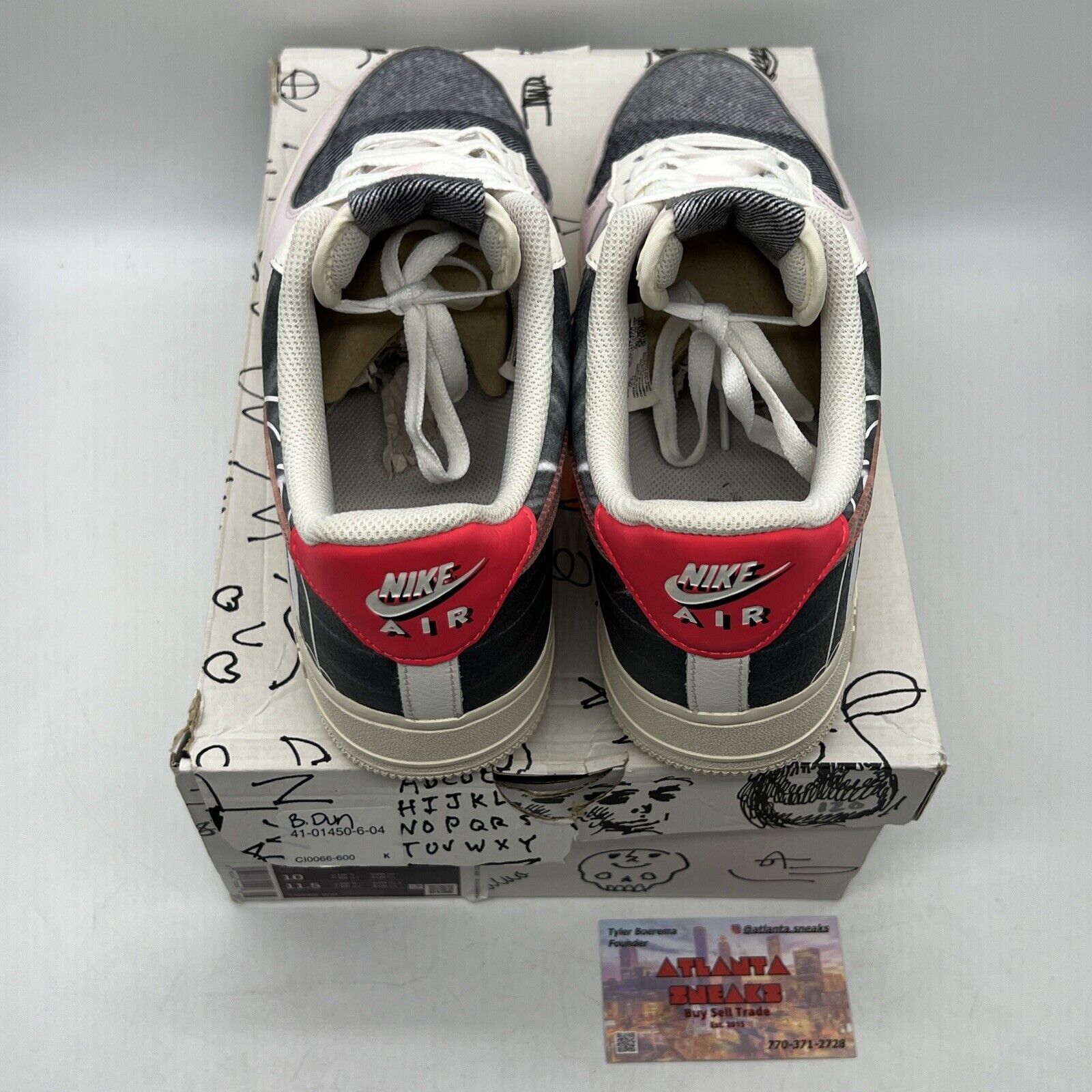 Size 10 - Nike Air Force 1 Low Zine White Black Red Leather (CI0066-600)