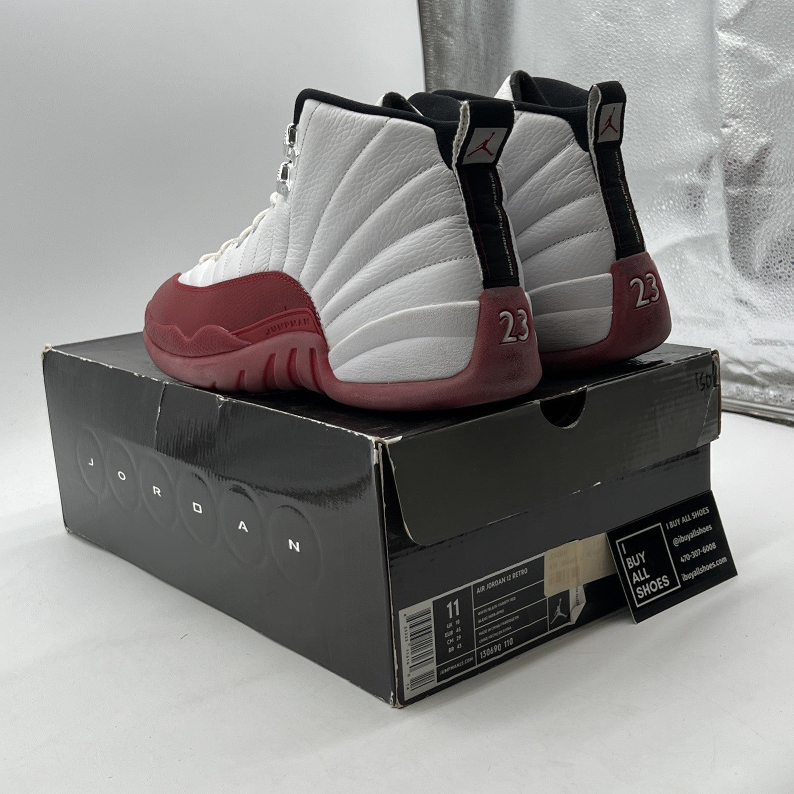 Size 11 - Air Jordan 12 Retro 2009 Cherry (130690-110)