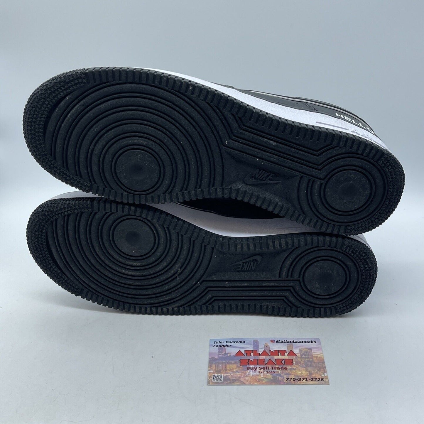 Size 9.5 - Nike Urbanstar x Air Force 1 '07 LX HELLO Pack - Black (CZ0327-001)
