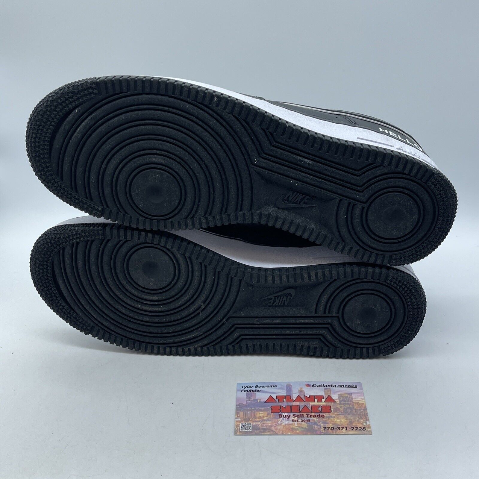 Size 9.5 - Nike Urbanstar x Air Force 1 '07 LX HELLO Pack - Black (CZ0327-001)