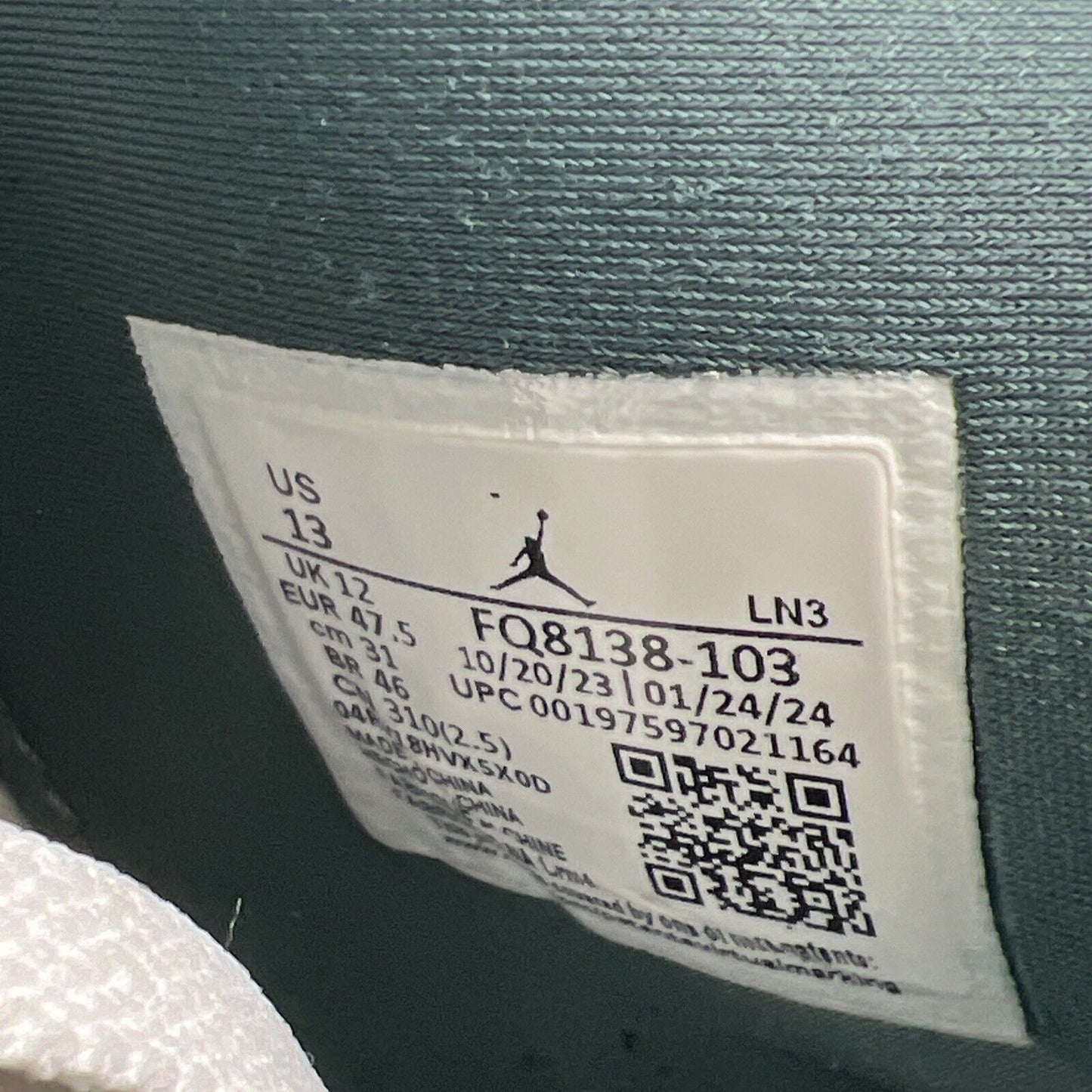 Size 13 - Air Jordan 4 Retro Oxidized Green (FQ8138-103)