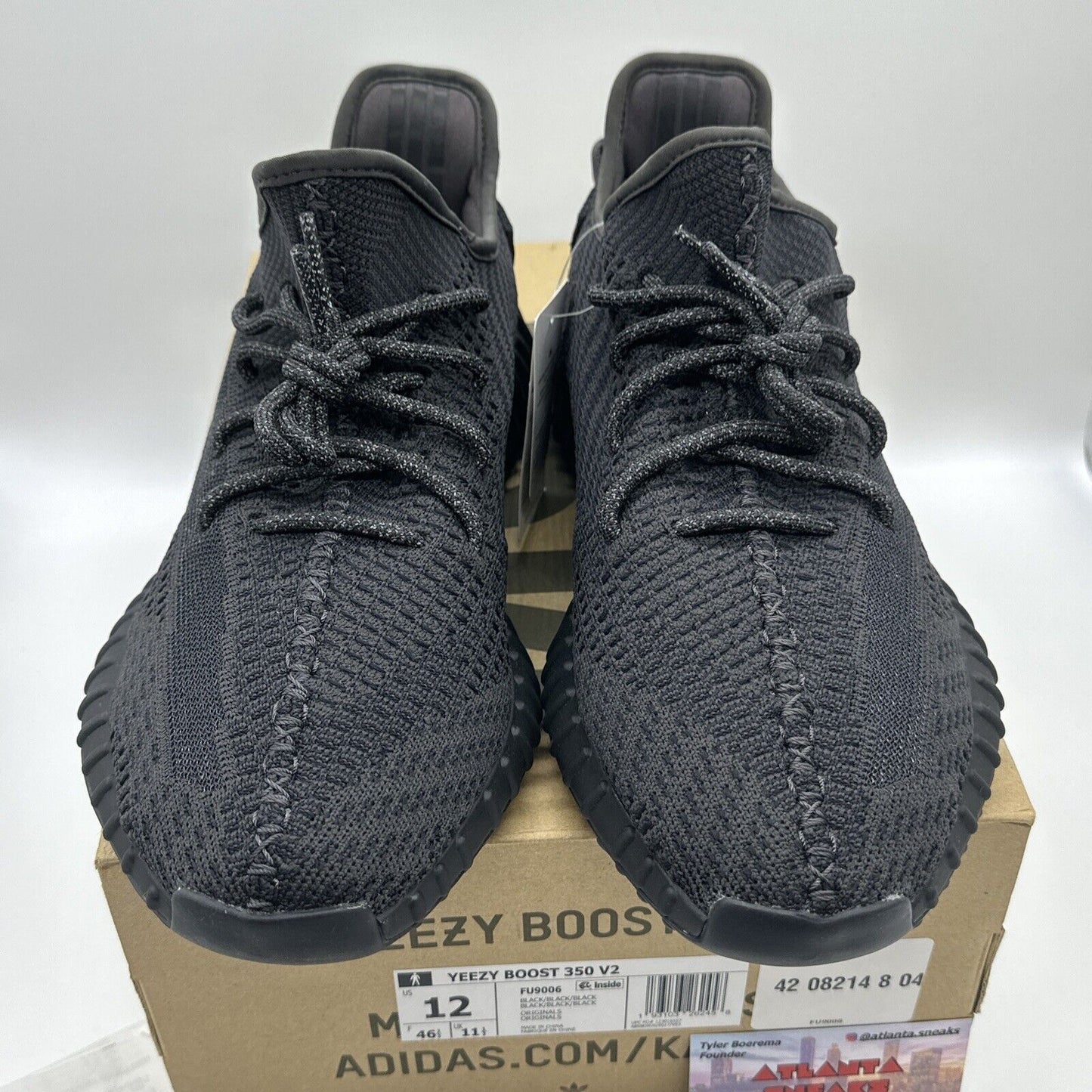 Adidas Yeezy Boost 350 V2 Black Non-Reflective 2019 Size 12