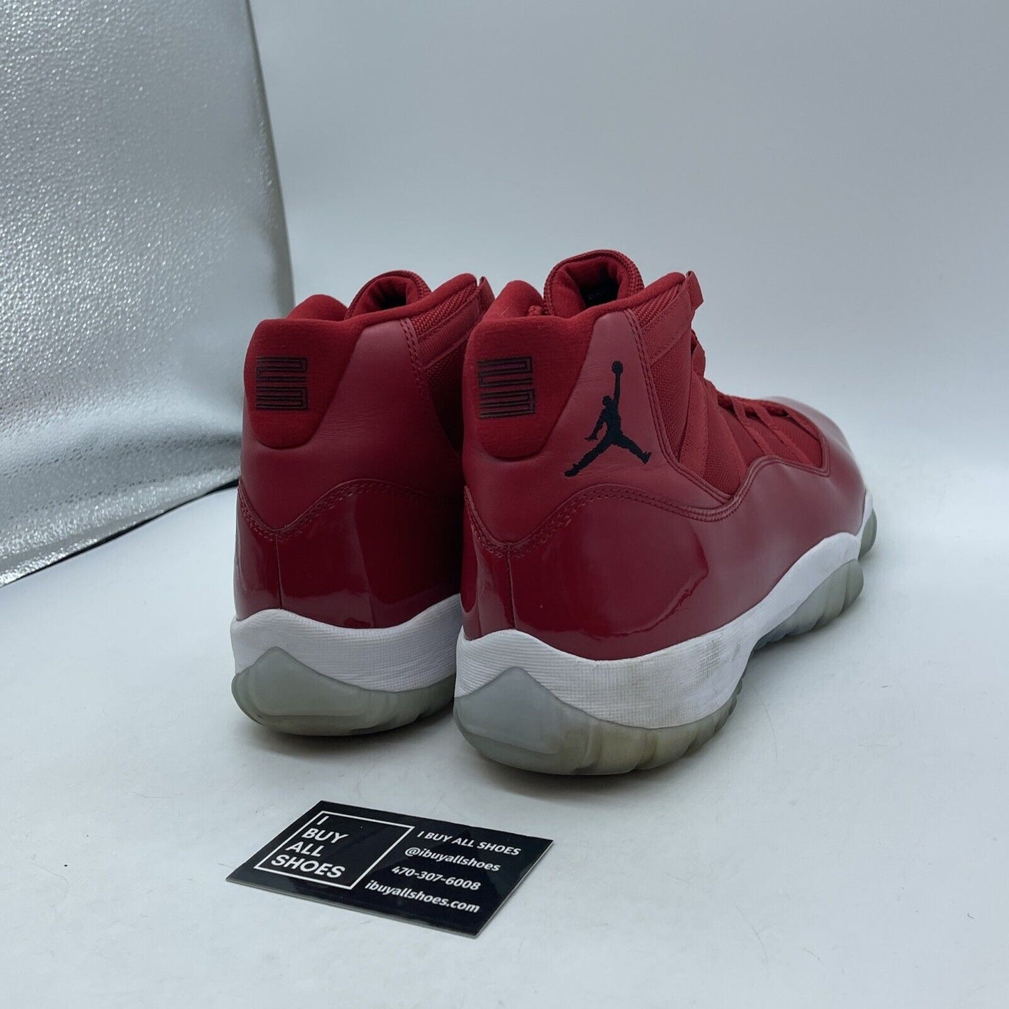 Size 12 - Jordan 11 Retro High Win Like '96 Red Black Suede Leather (378037-623)
