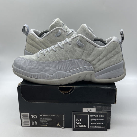 Size 10 - Air Jordan 12 Retro Low Wolf Grey Suede Leather (308317-002)
