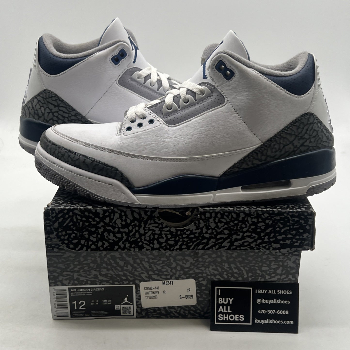 Size 12 - Air Jordan 3 Retro Midnight Navy (CT8532-140)