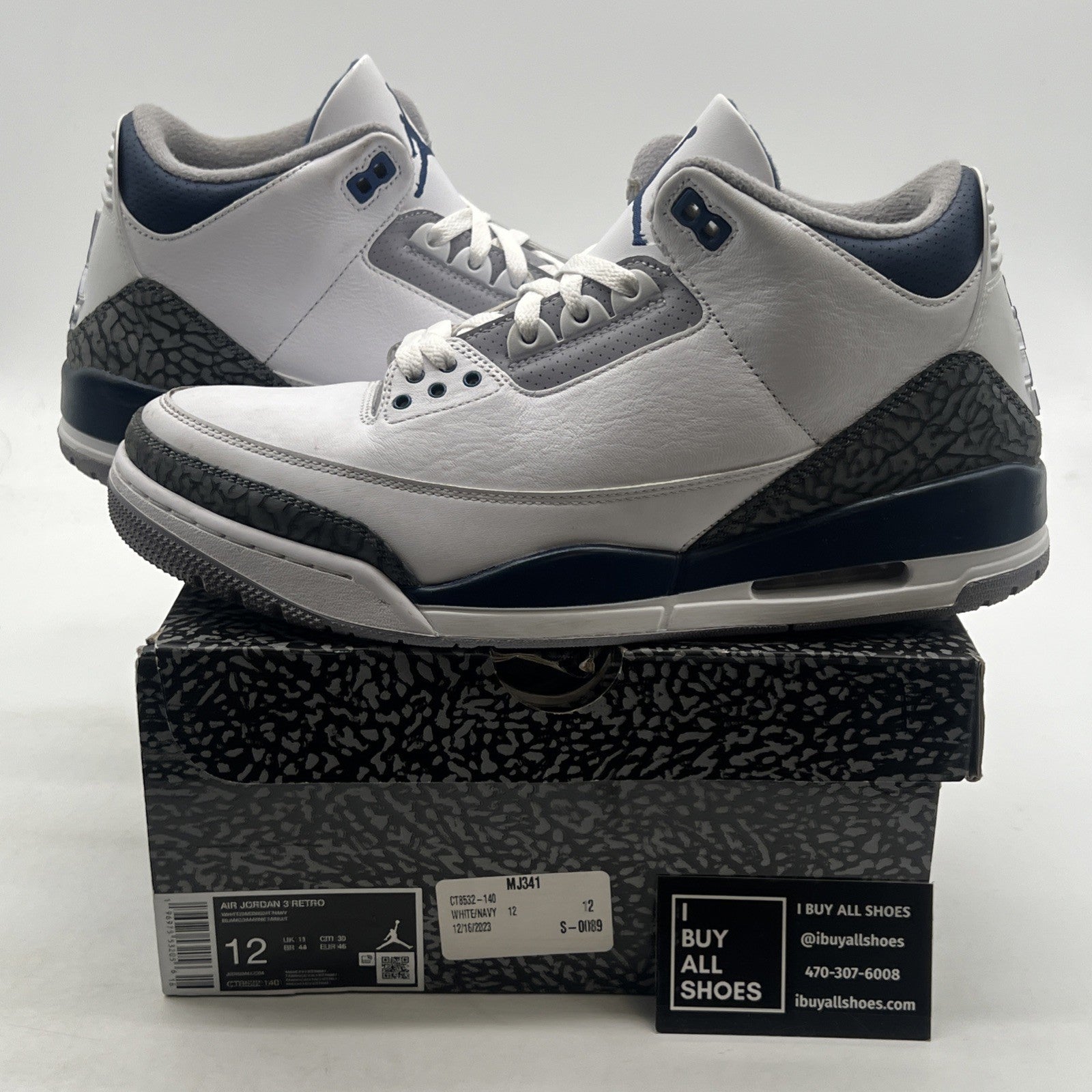 Size 12 - Air Jordan 3 Retro Midnight Navy (CT8532-140)