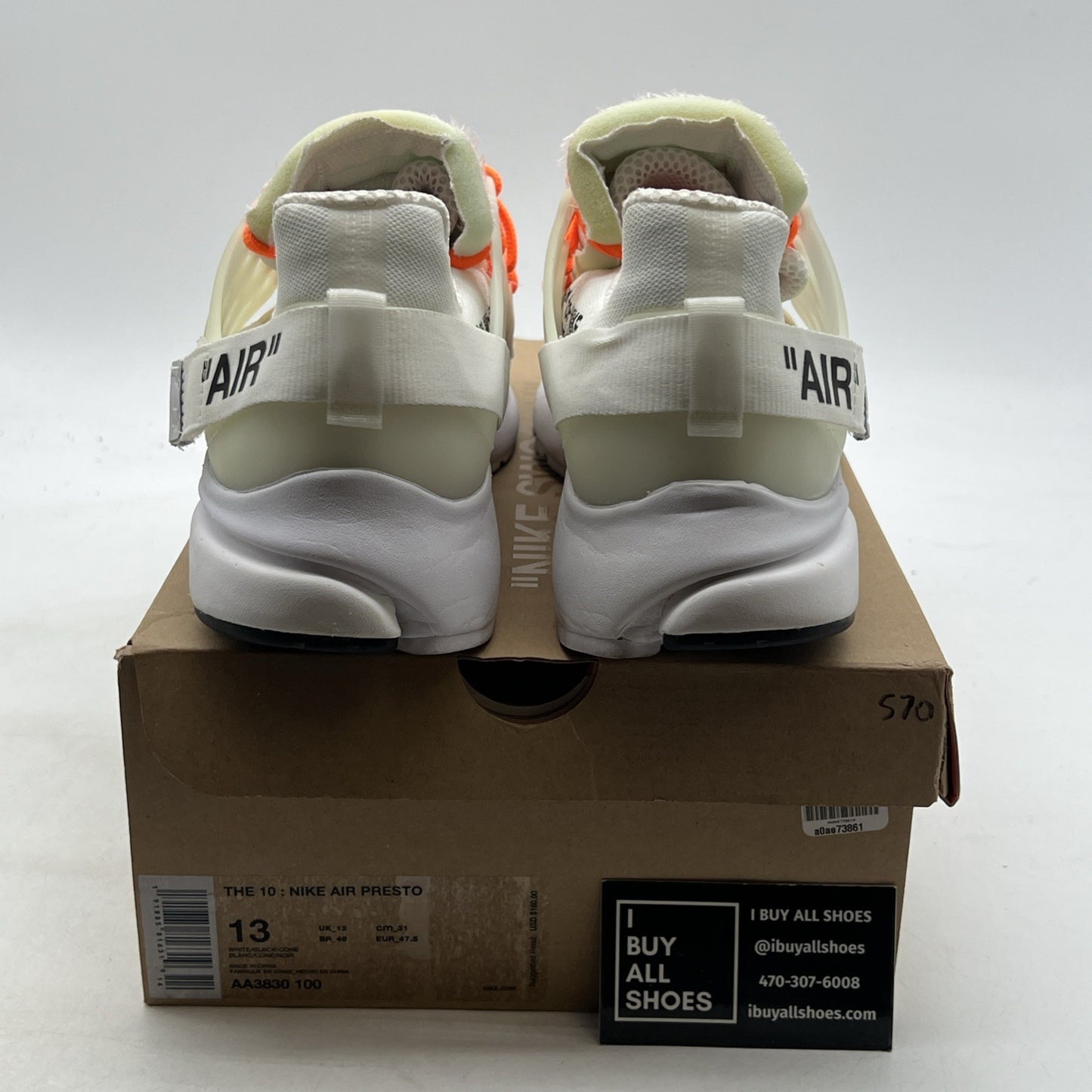 Size 13 - Nike Air Presto x Off-White White 2018 (AA3830-100)