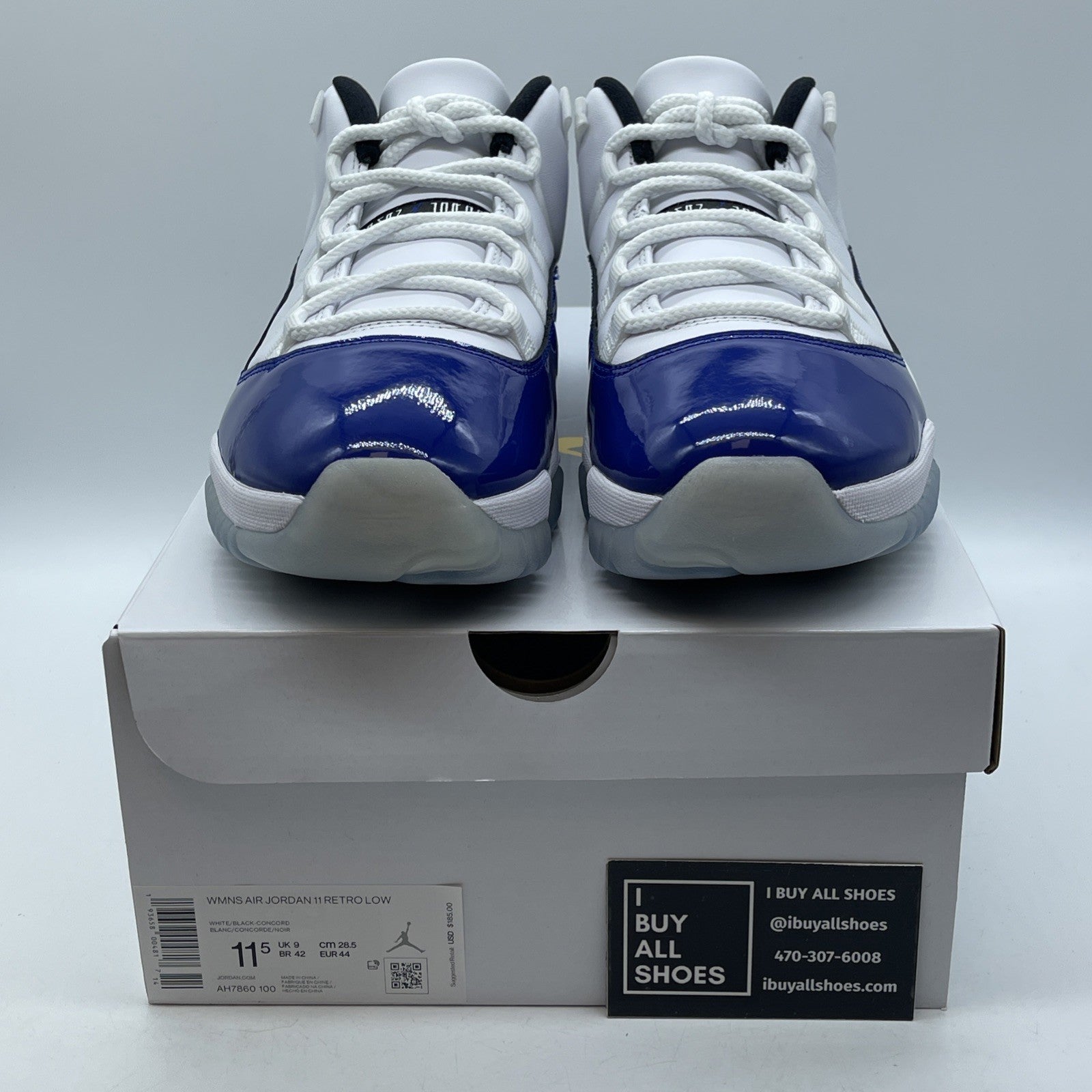Size 11.5W - Air Jordan 11 Retro Low Concord Sketch Blue White Suede (AH7860-100