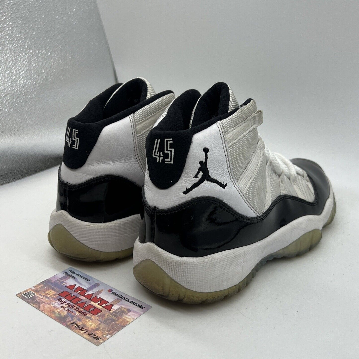 Size 6 (GS) - Jordan 11 Retro 2018 Mid Concord Black White Leather (378038-100)