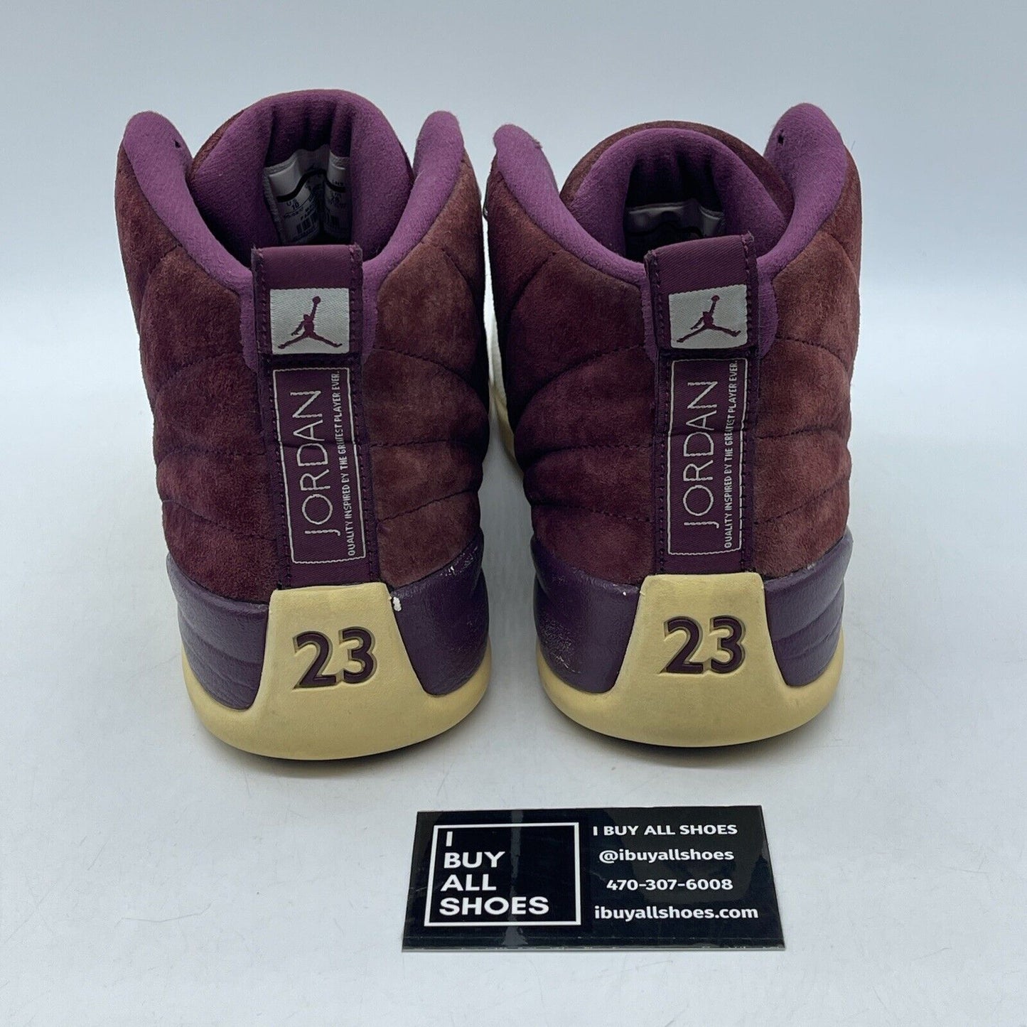 Size 10 - Air Jordan 12 Retro Bordeaux Burgundy Suede Leather (130690-617)