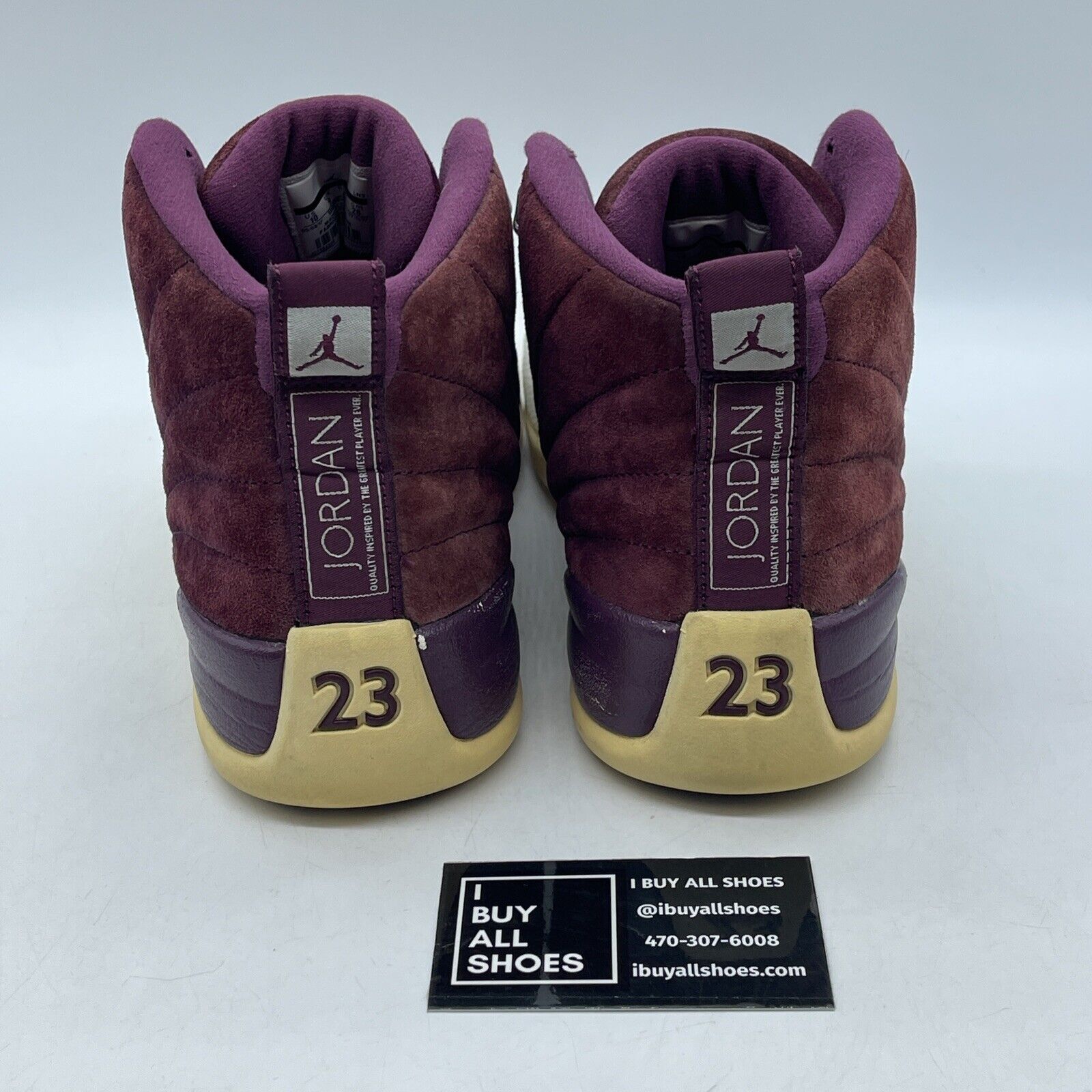 Size 10 - Air Jordan 12 Retro Bordeaux Burgundy Suede Leather (130690-617)