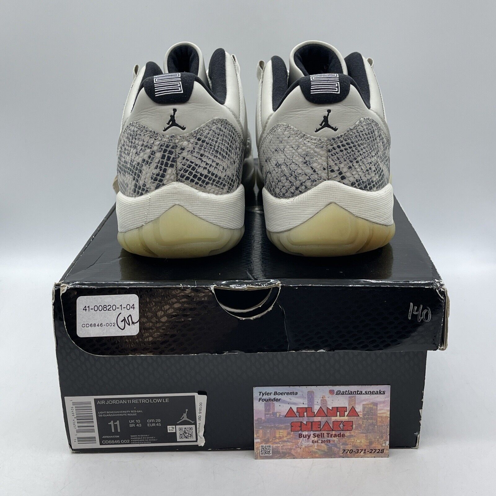Size 11 - Air Jordan 11 Retro Low Light Bone Snakeskin Leather (CD6846-002)