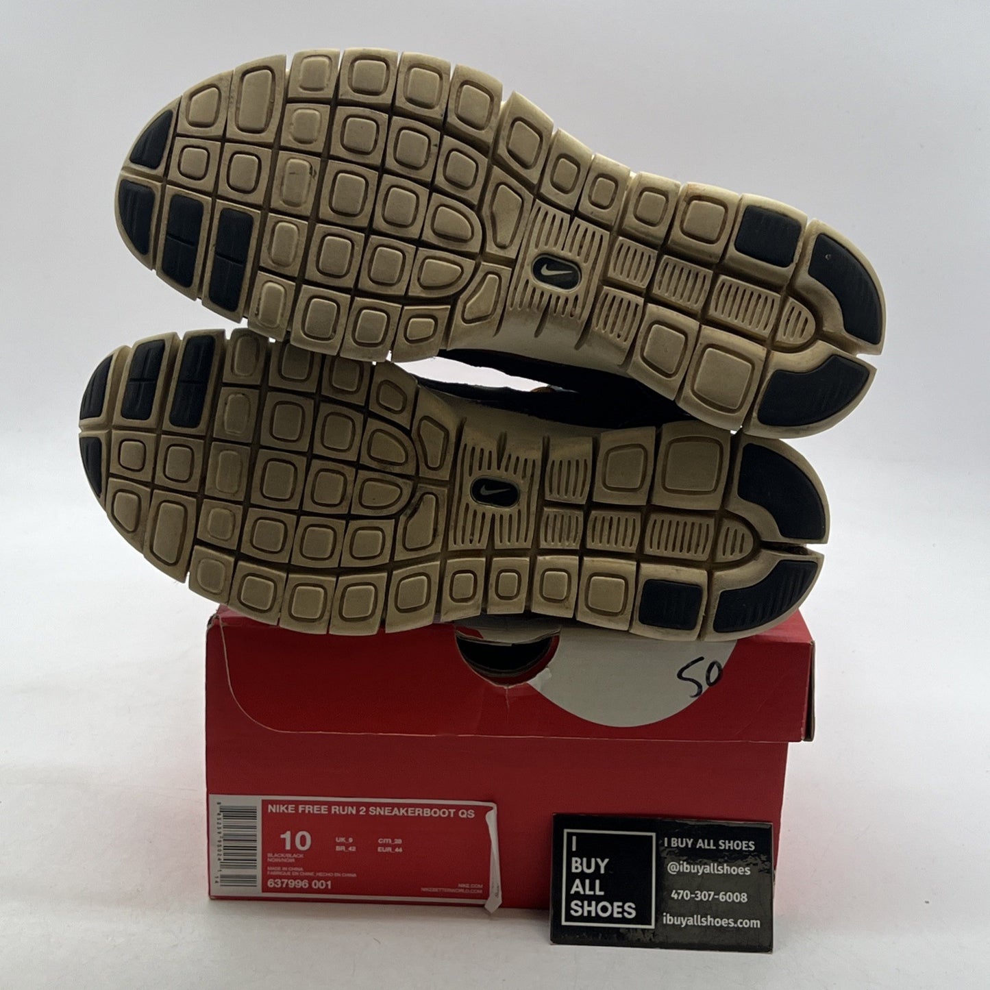 Size 10 - Nike Free Run 2 Sneakerboot QS (637996-001)