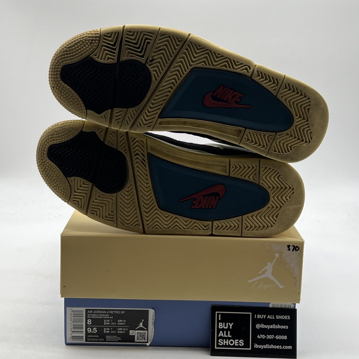Size 8 - Air Jordan 4 Retro x Union LA Mid Off Noir (DC9533-001)