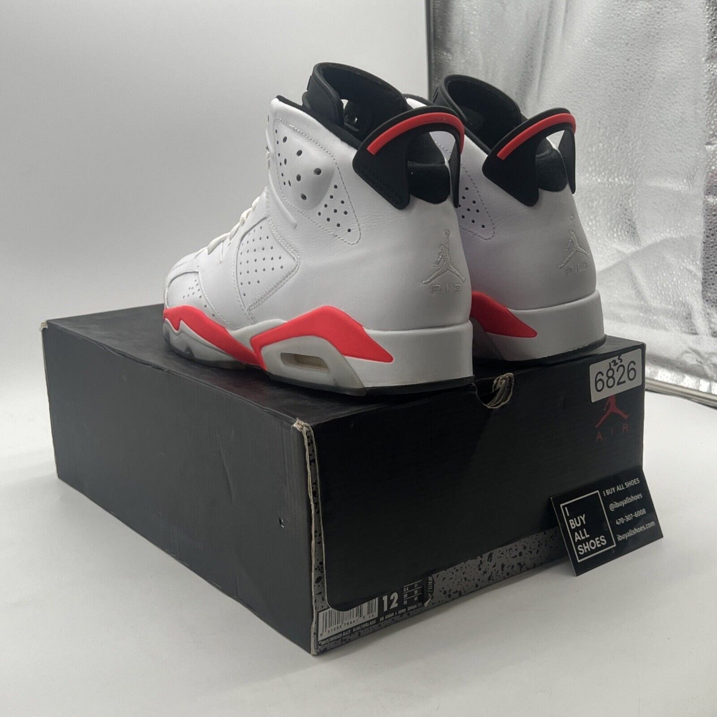 Size 12 - Air Jordan 6 Retro 2014 White Infrared (384664-123)