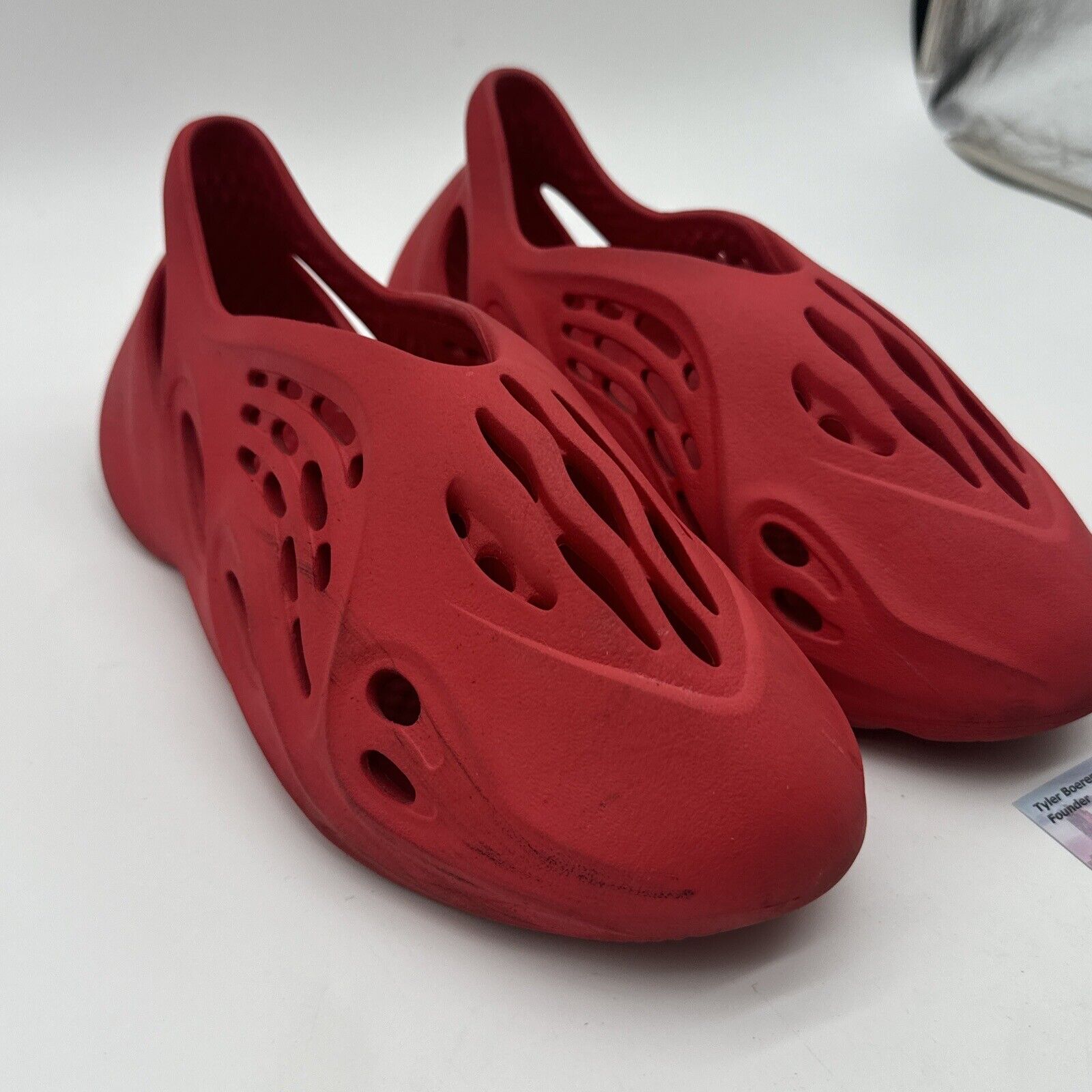 Size 10 - adidas Yeezy Foam Runner Vermillion Red Comfy Boost Foam Slip On Shoe