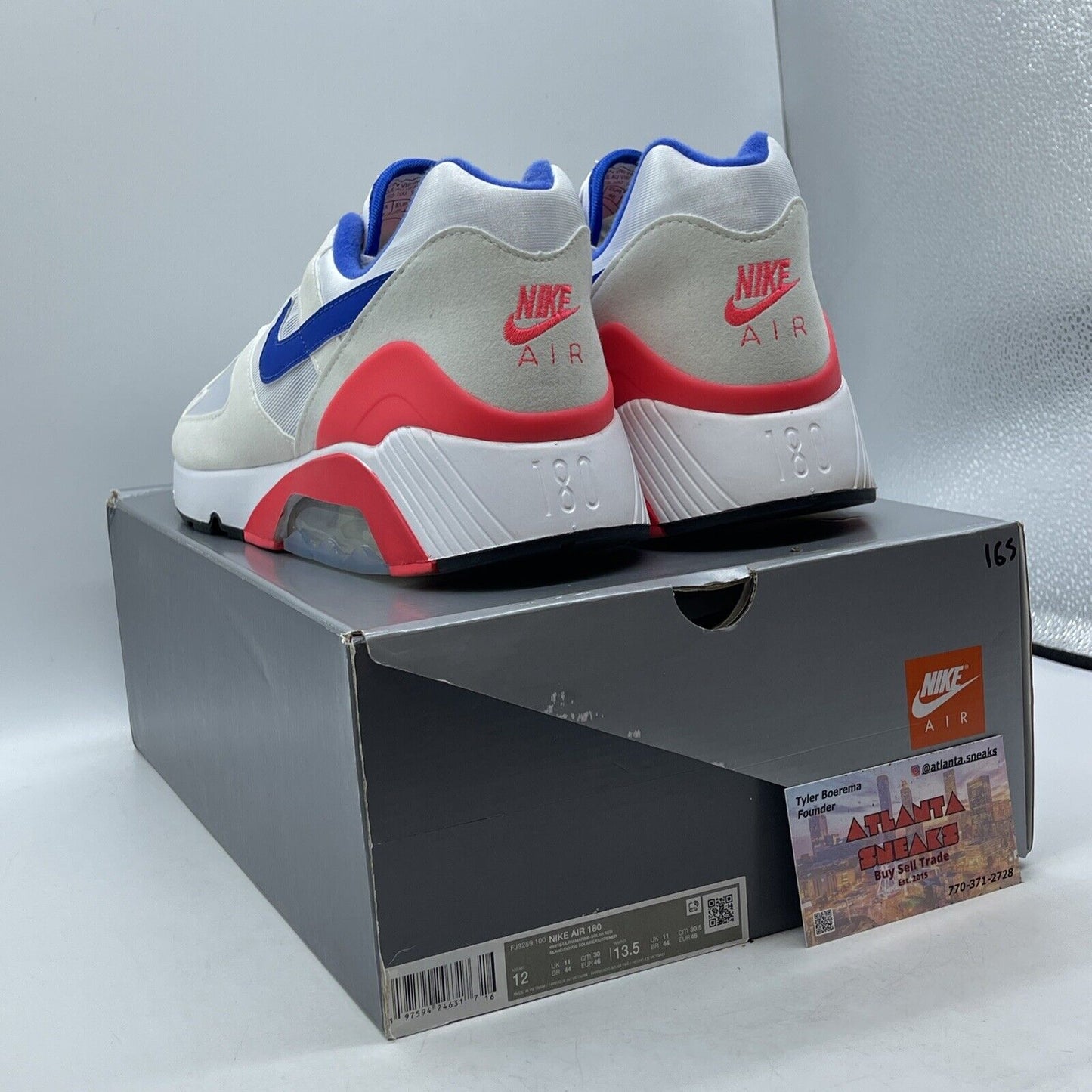 Size 12 - Air Max 180 ‘Ultramine’ 2024 White Blue Pink Suede (FJ9259-100)