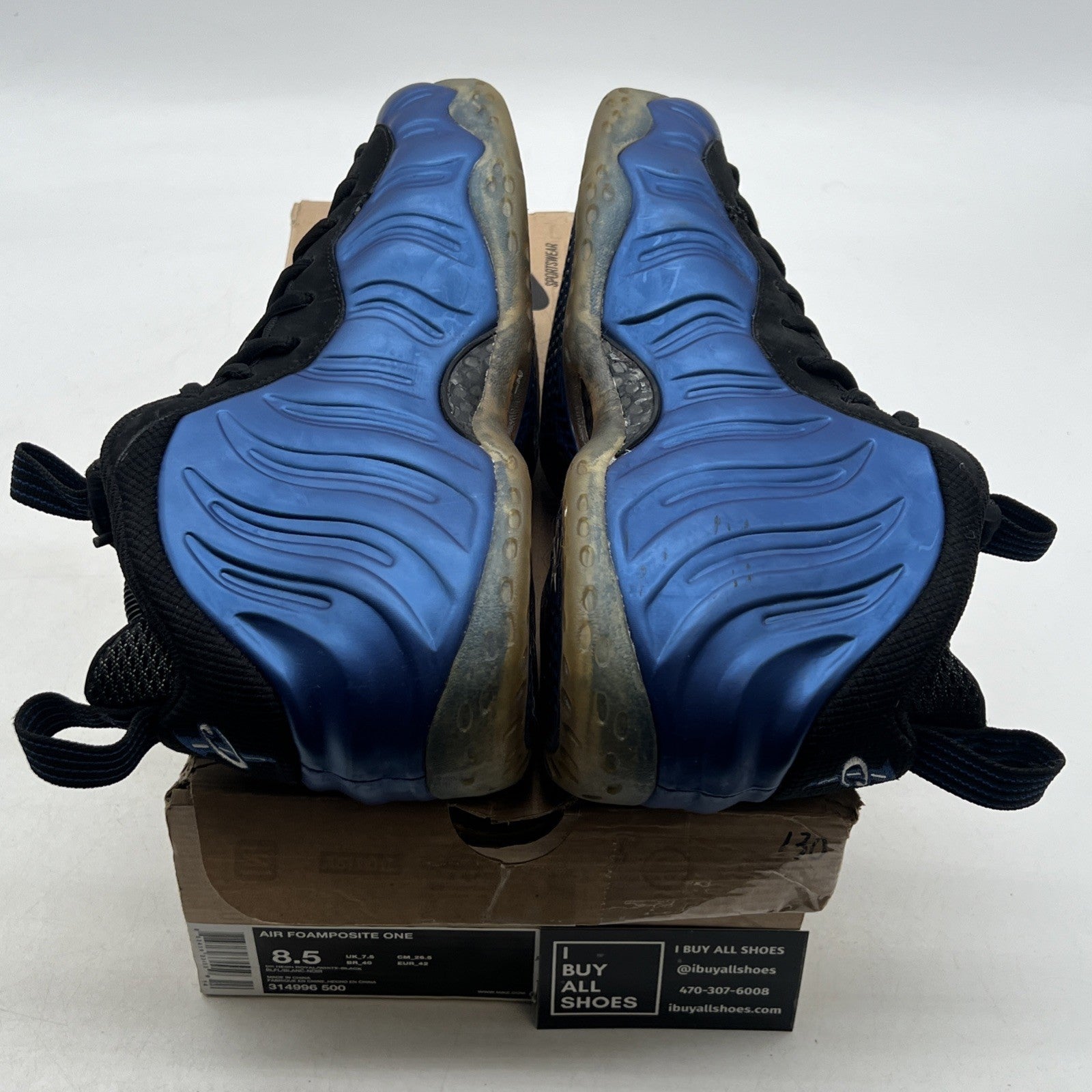Size 8.5 - Nike Air Foamposite One 2011 Royal (314996-500)